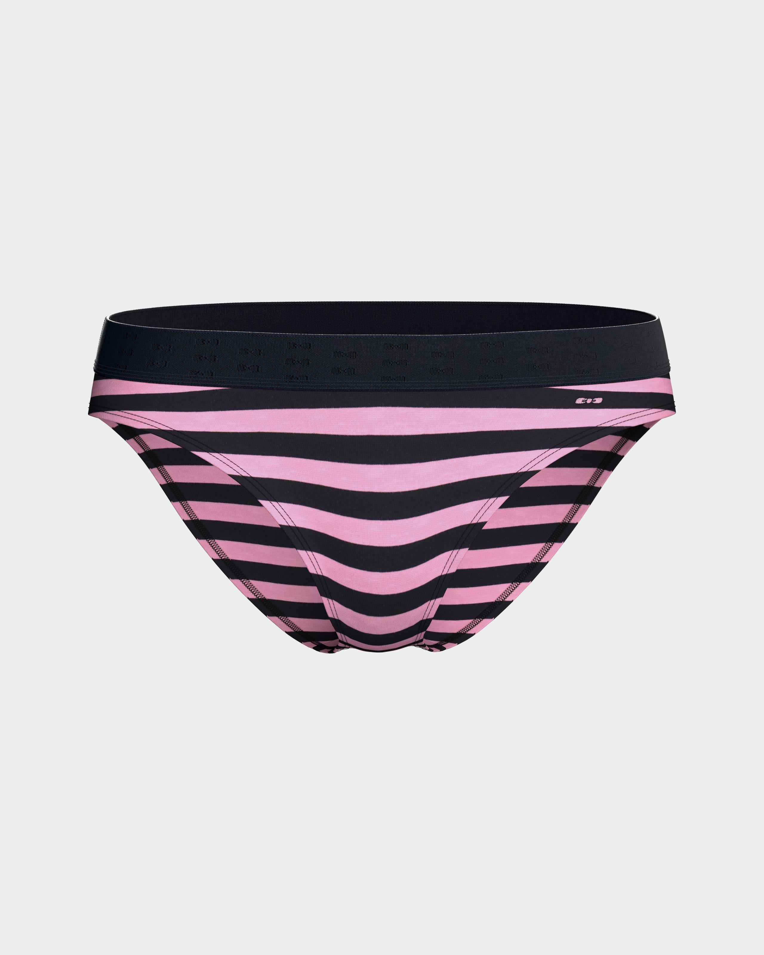 Cueca às riscas em Algodão