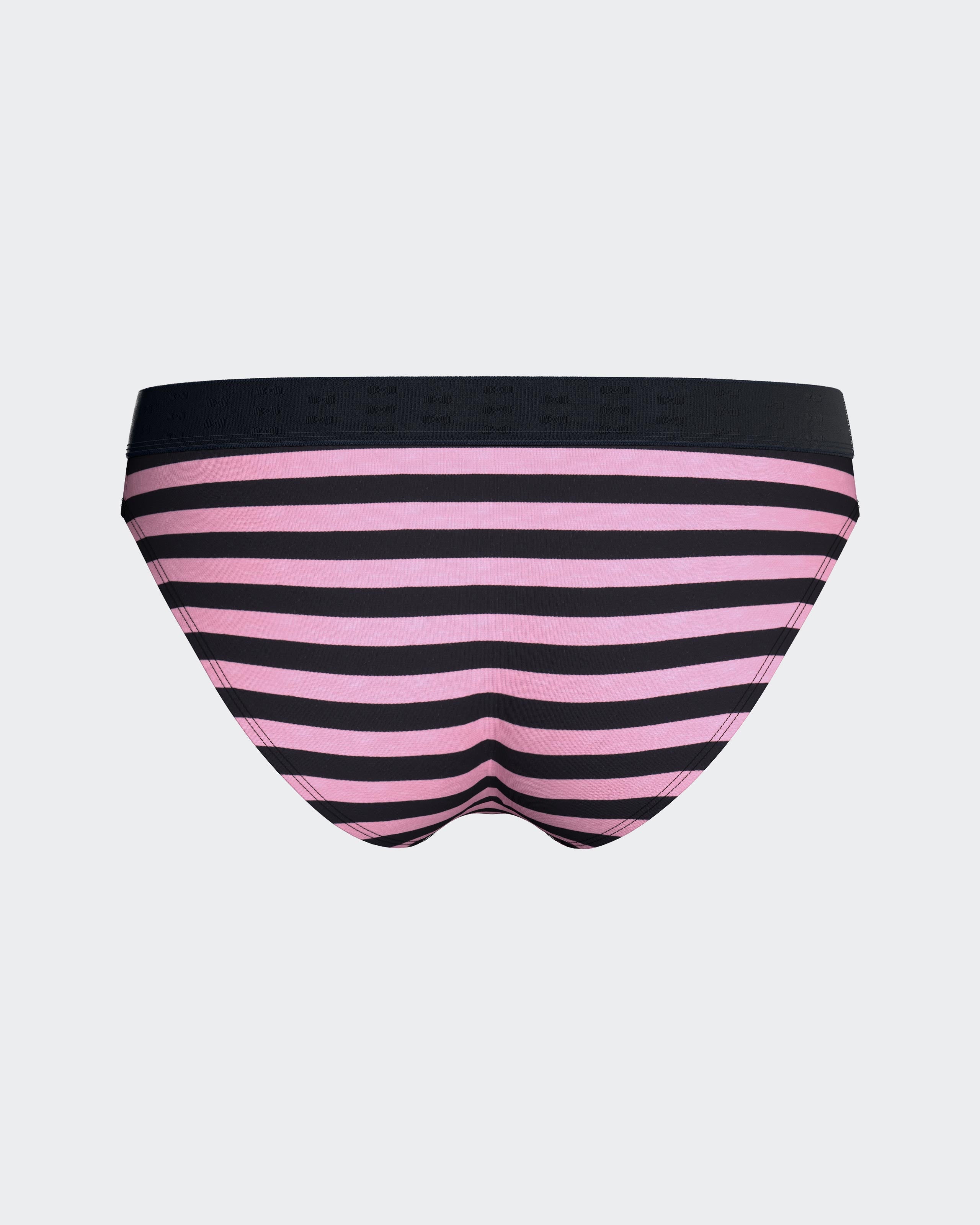 Cueca às riscas em Algodão