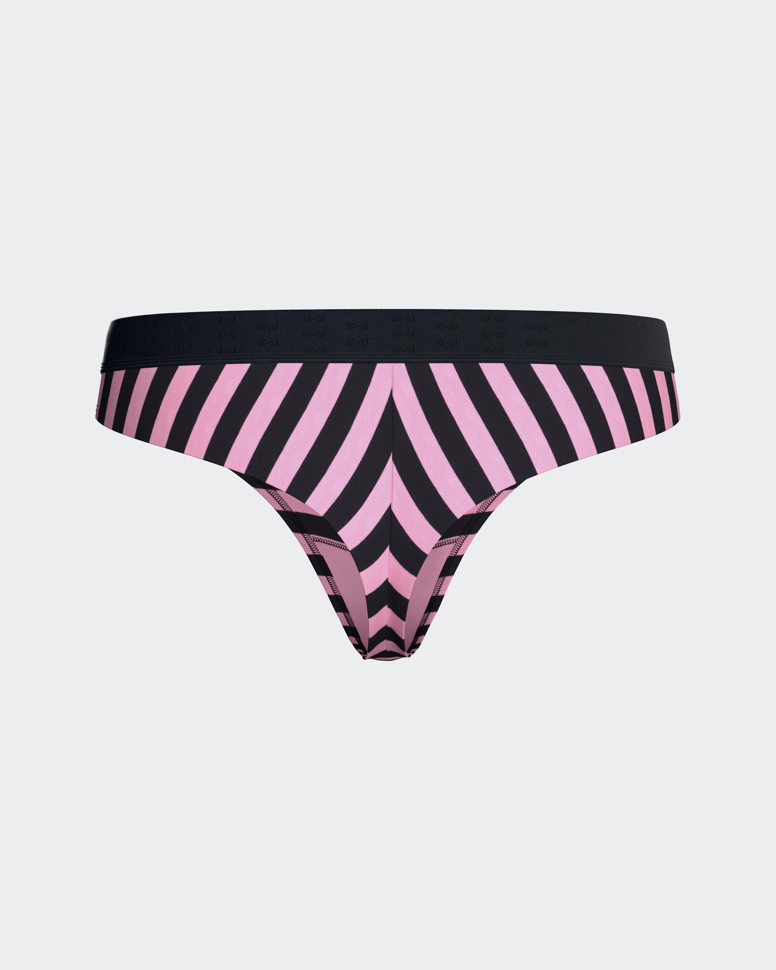 Striped thong in Cotton
