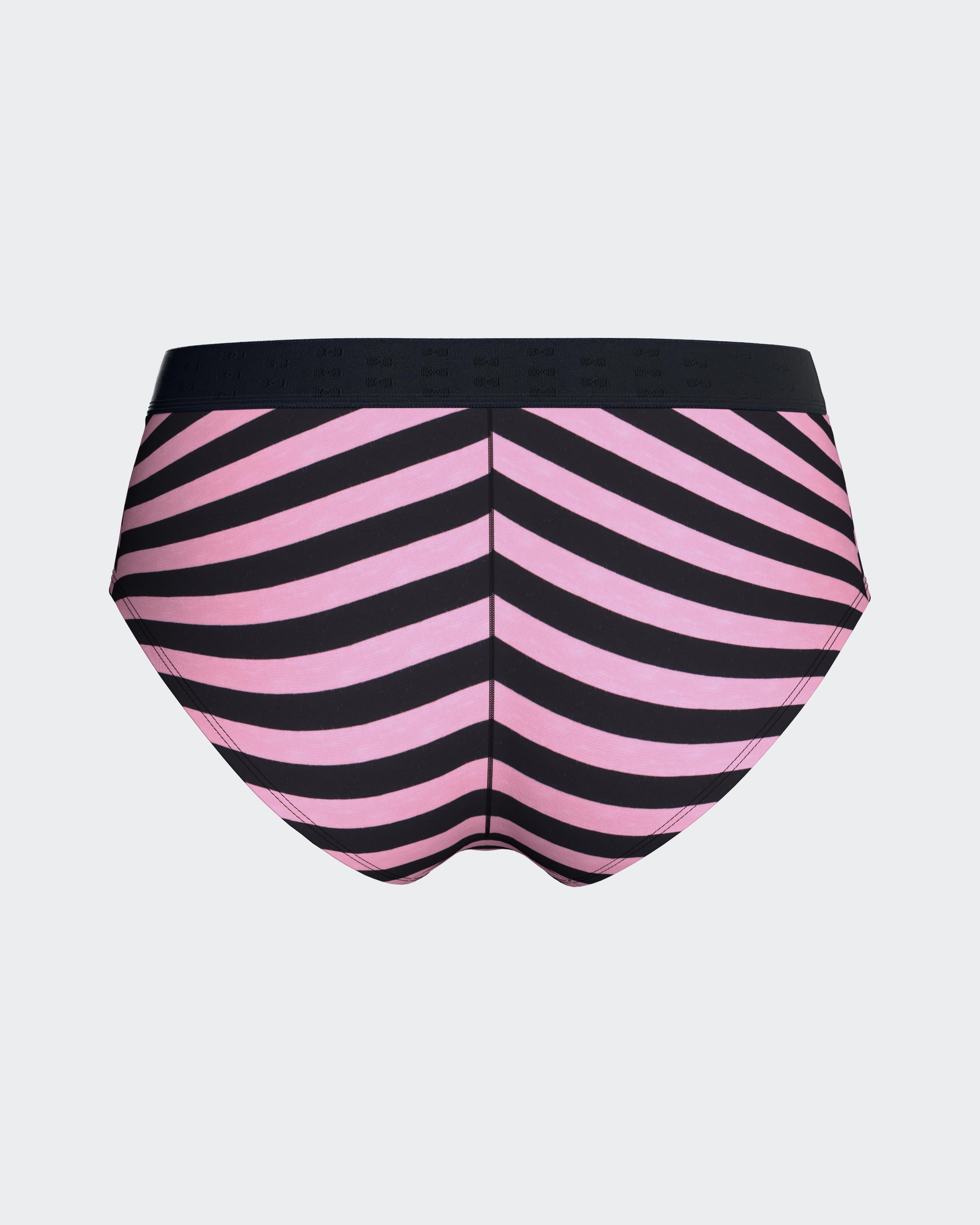Cueca Hipster às riscas em Algodão