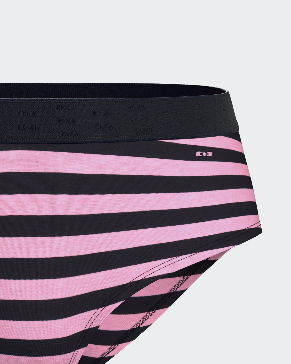Cueca Hipster às riscas em Algodão