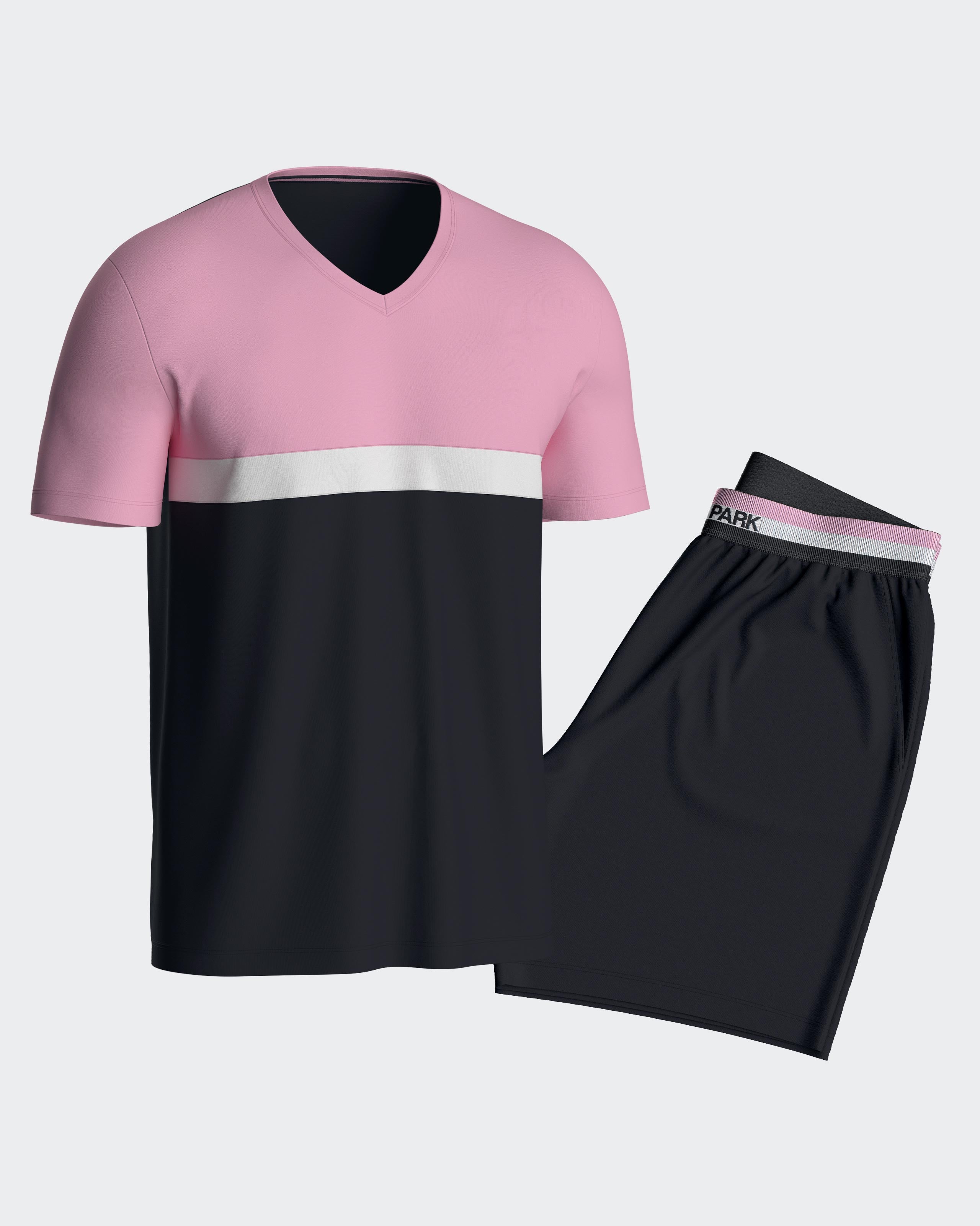 Pyjama colorblock en coton