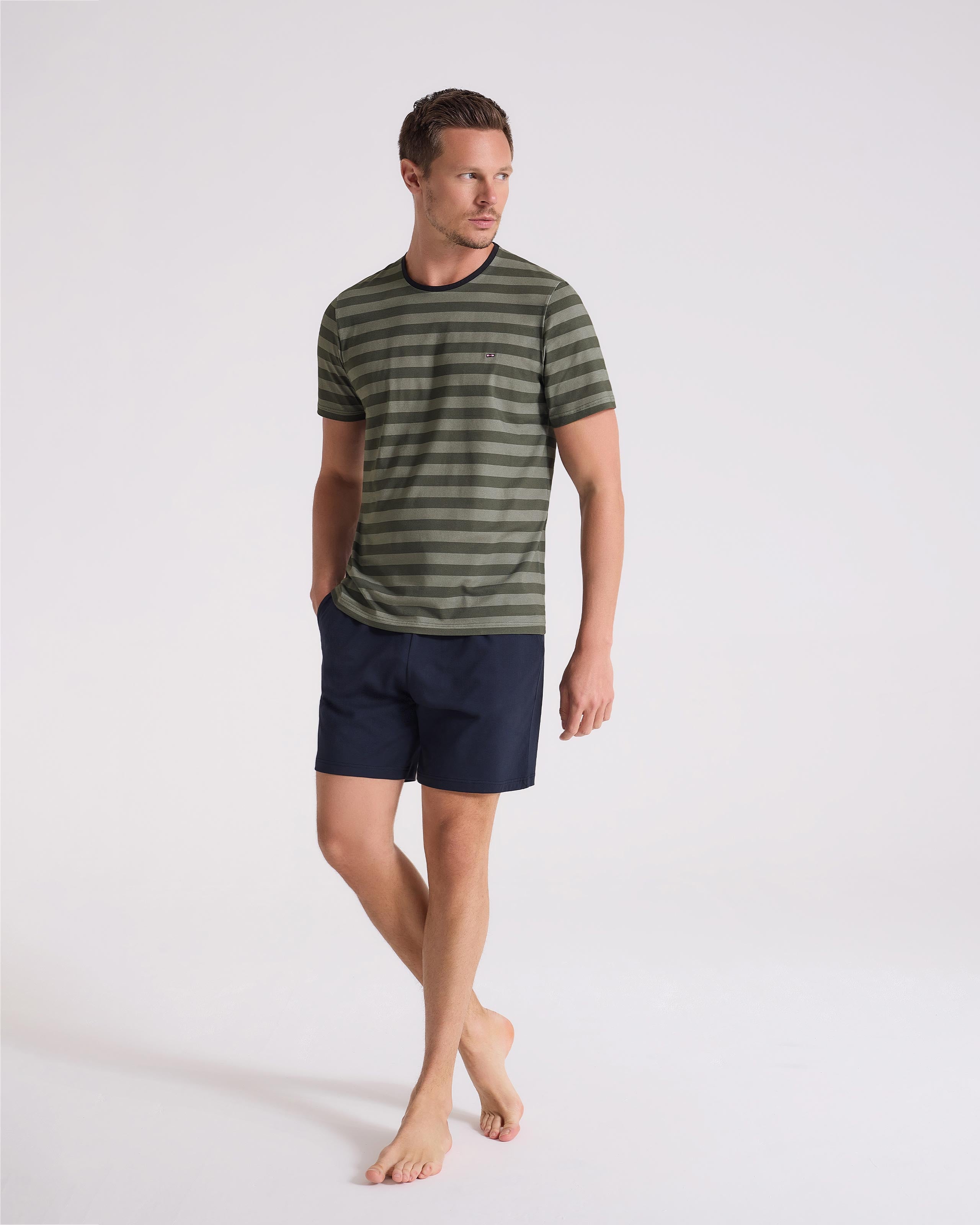 Pijama curto riscas Eden Park