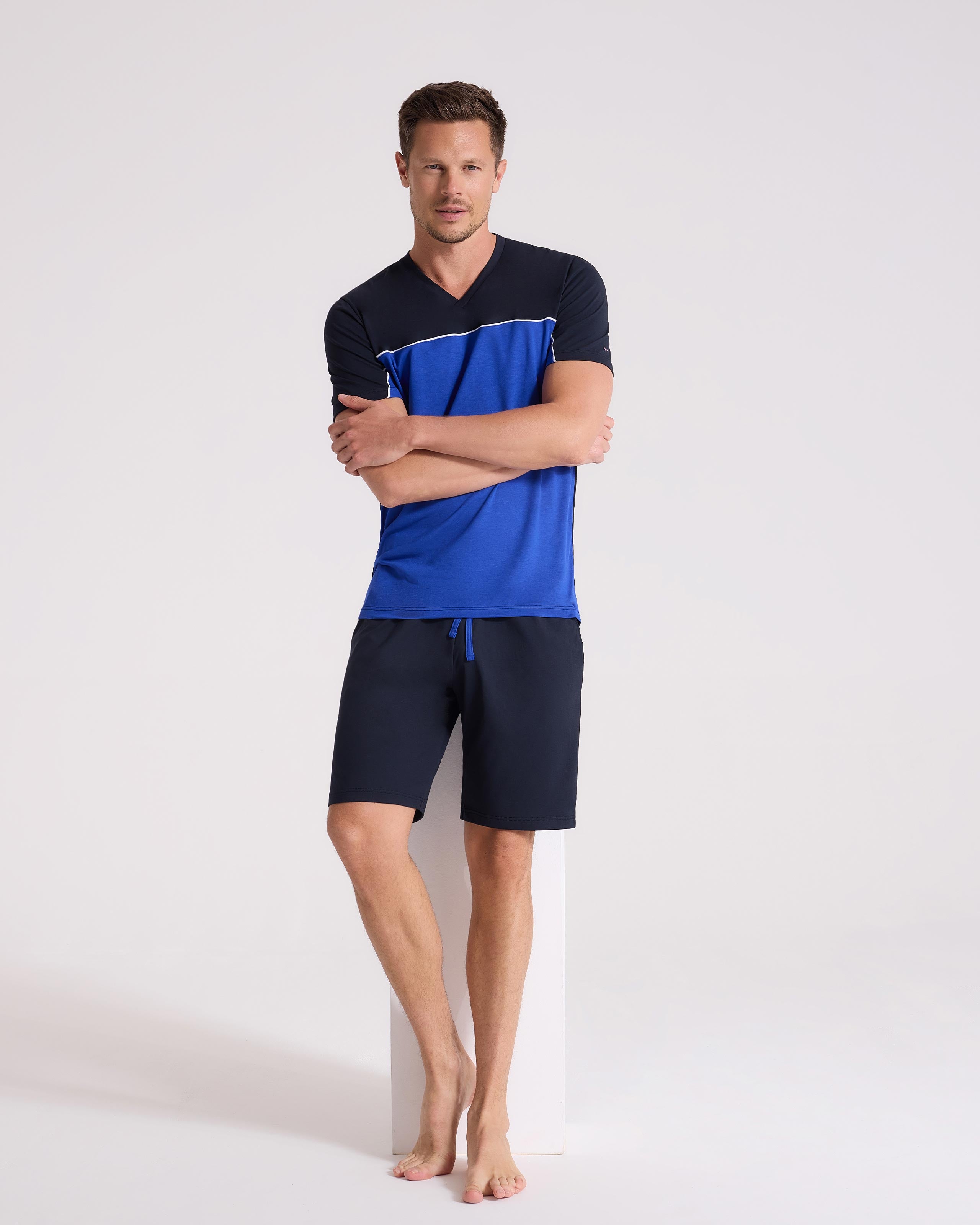 Pyjama Colorblock en coton