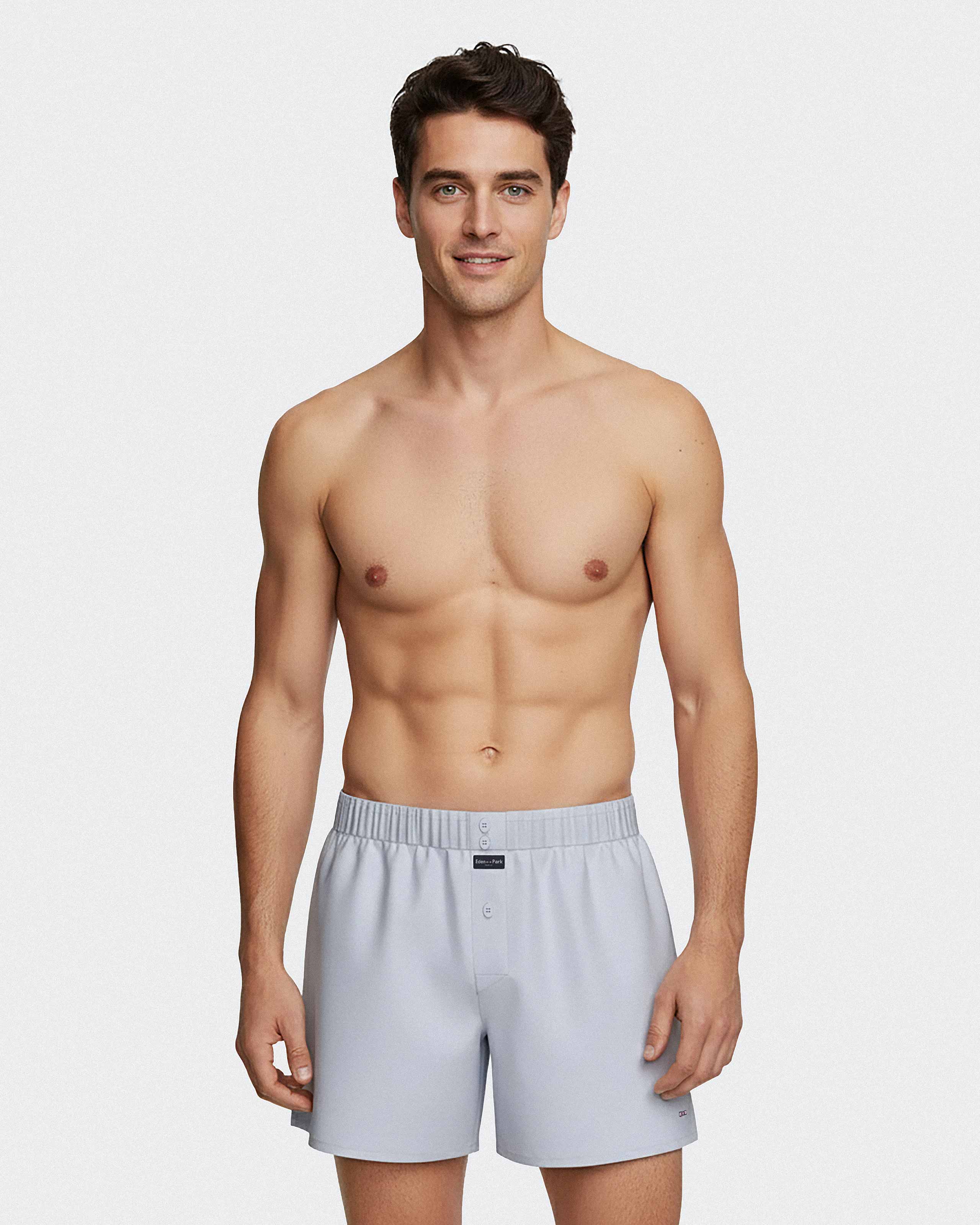 American Boxershort liso em algodão