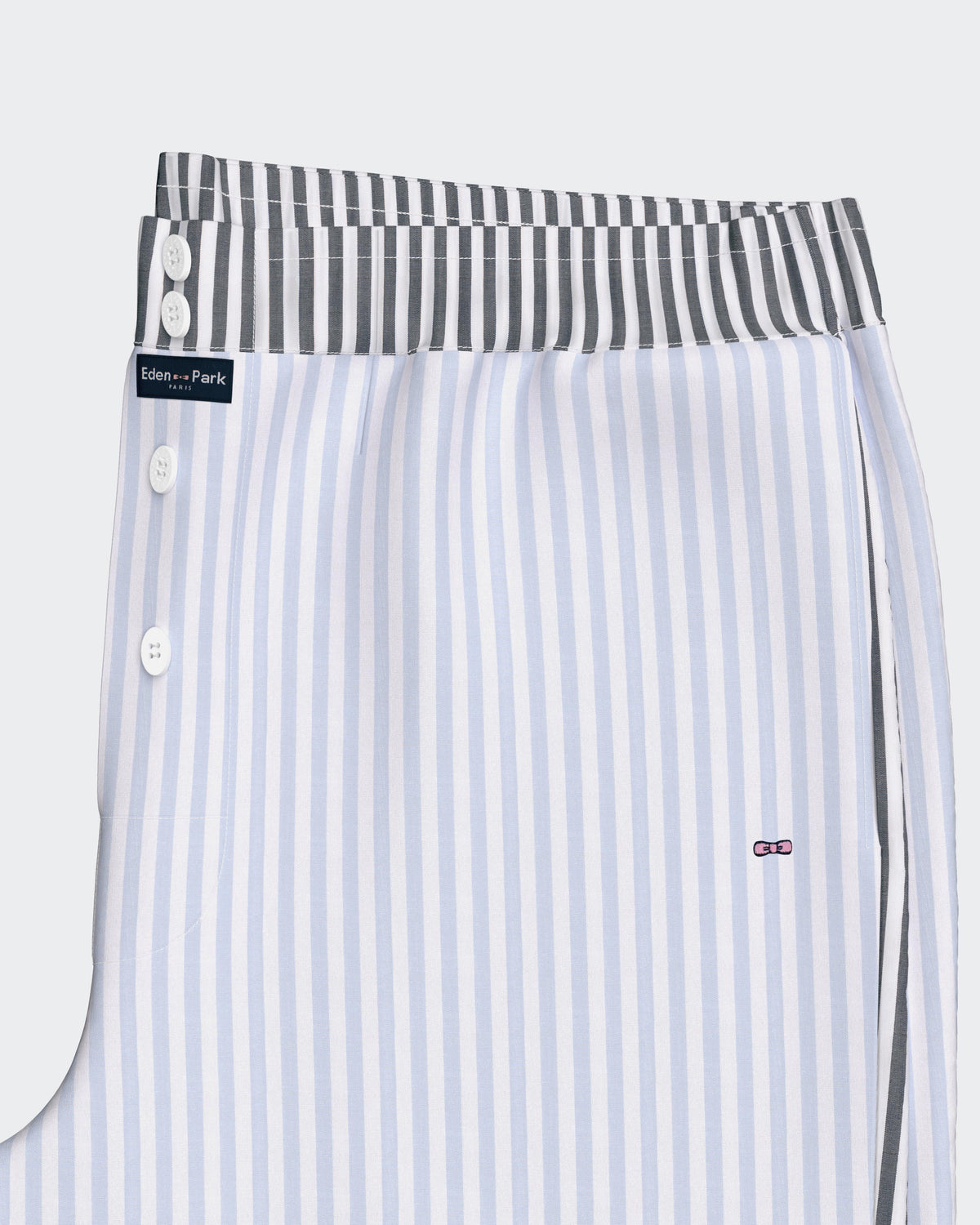 Pijama corto con pantalones cortos en tela
