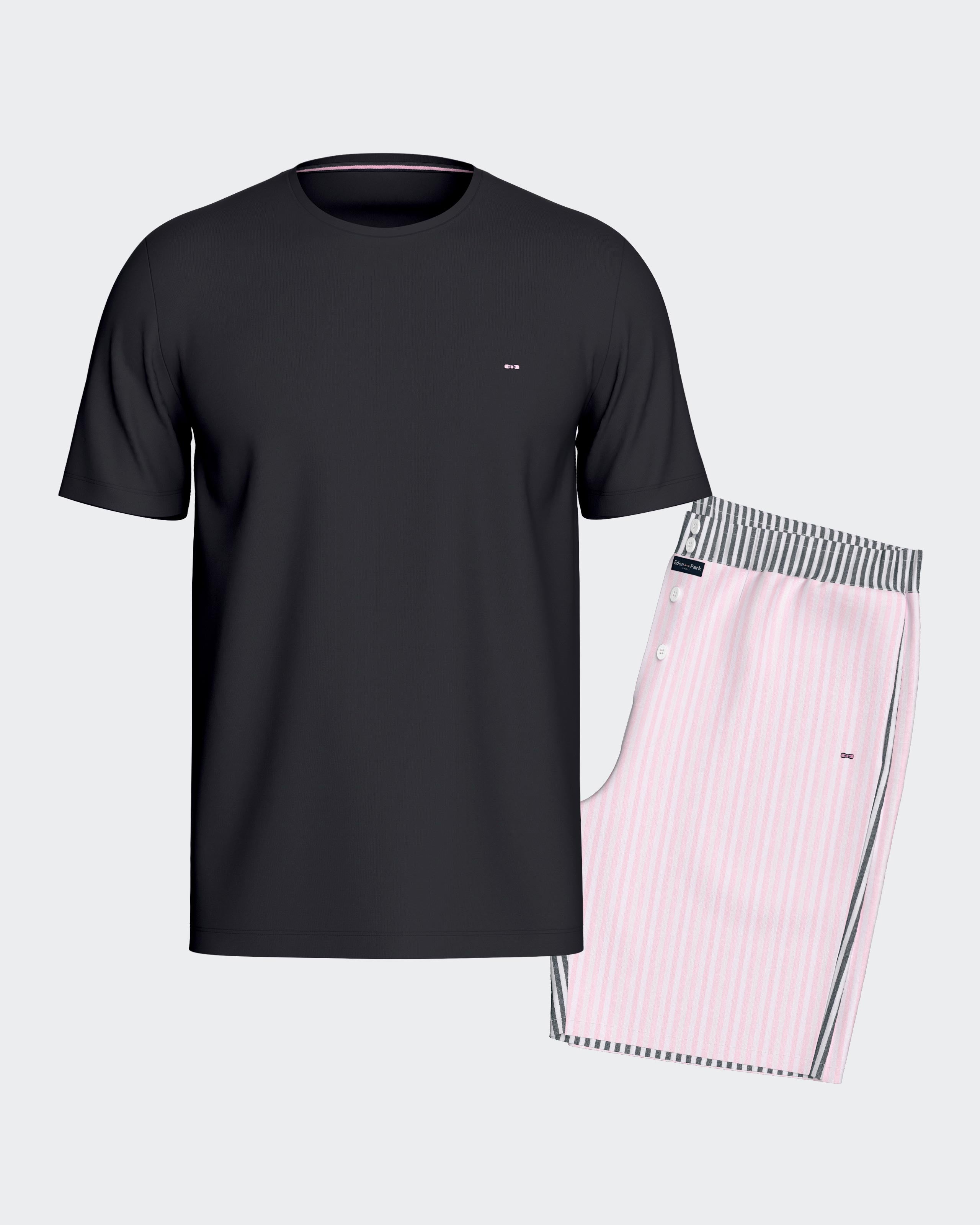 Short pyjama with canvas shorts