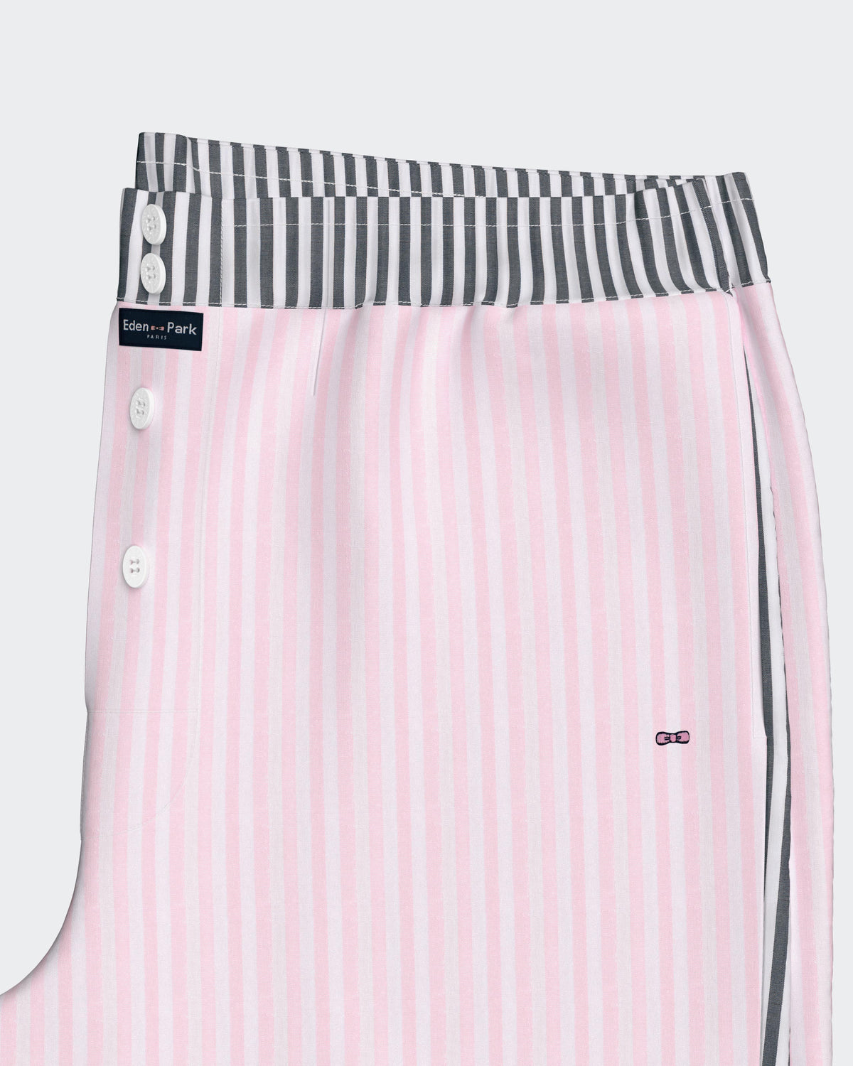 Pijama corto con pantalones cortos en tela