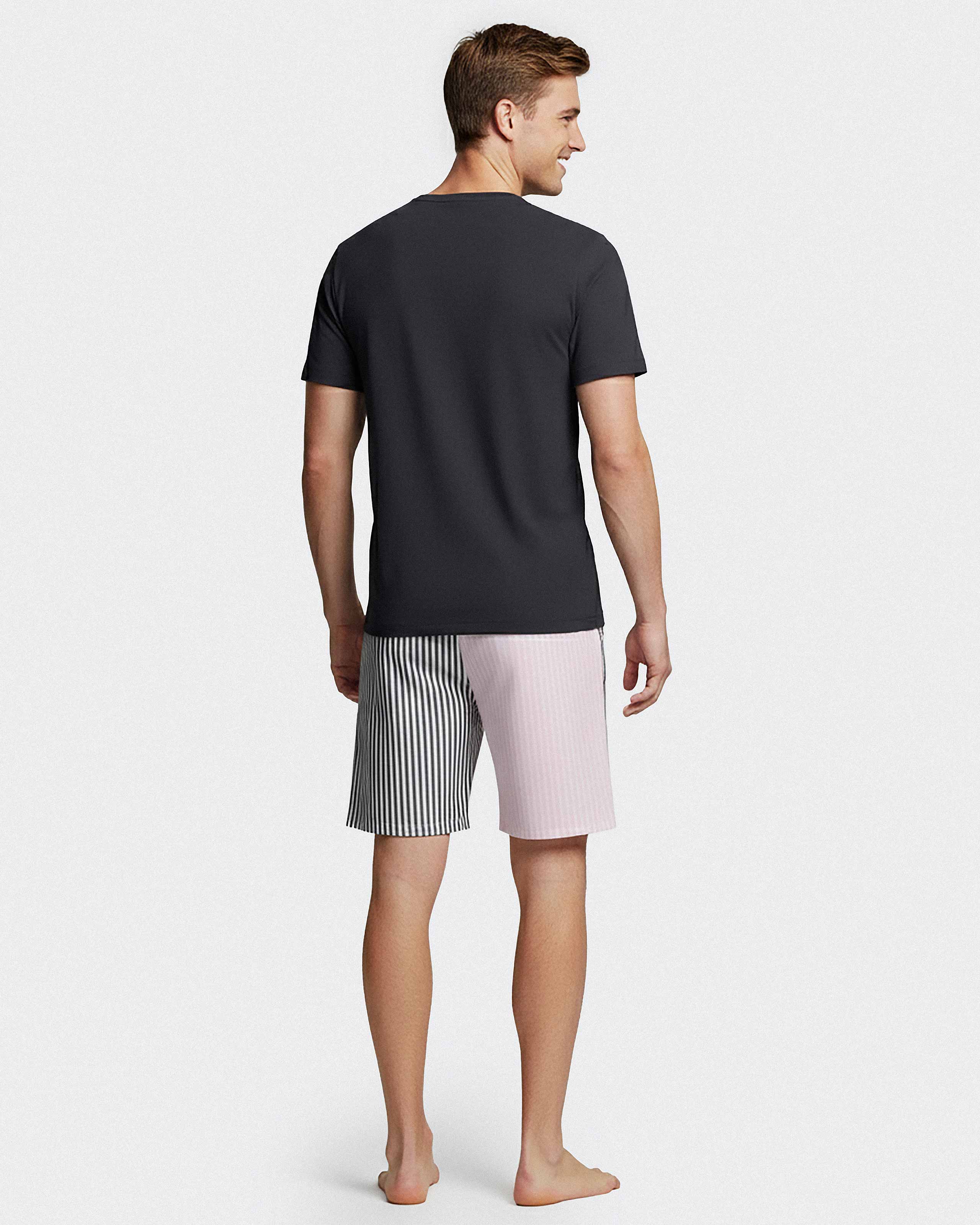 Pijama curto com calções em tela