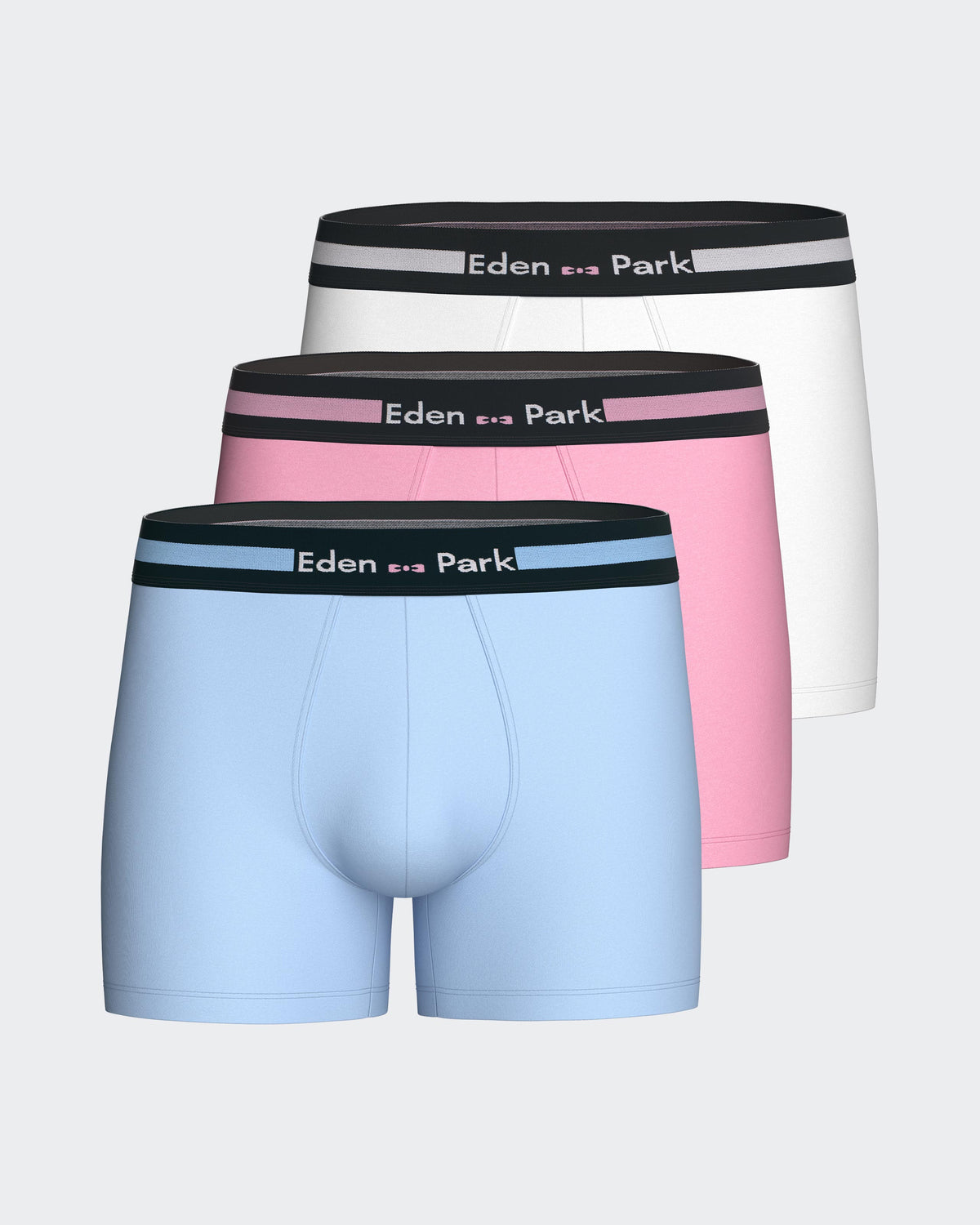 Pack 3 boxers lisos en Algodón