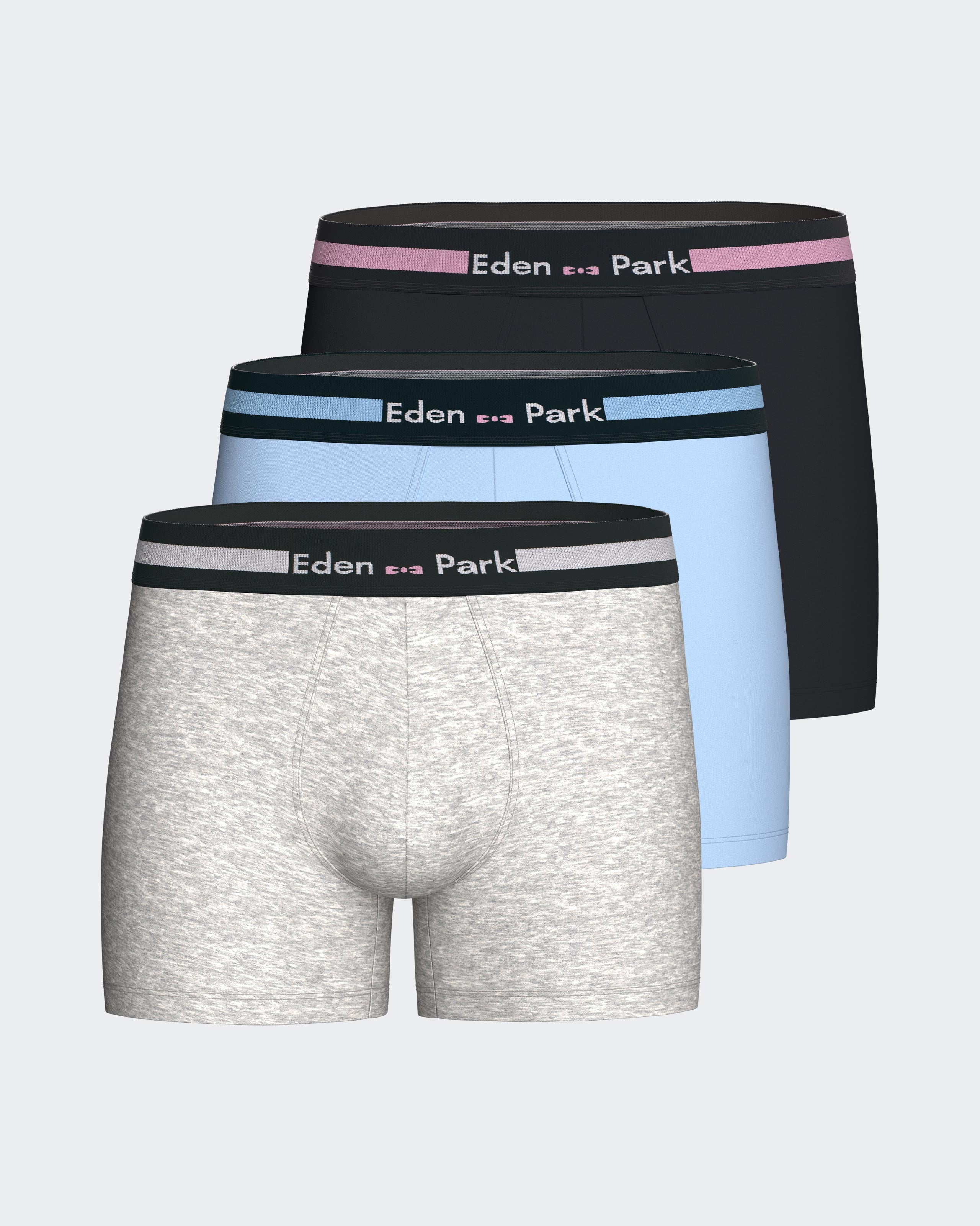 Pack 3 boxers lisos en algodón