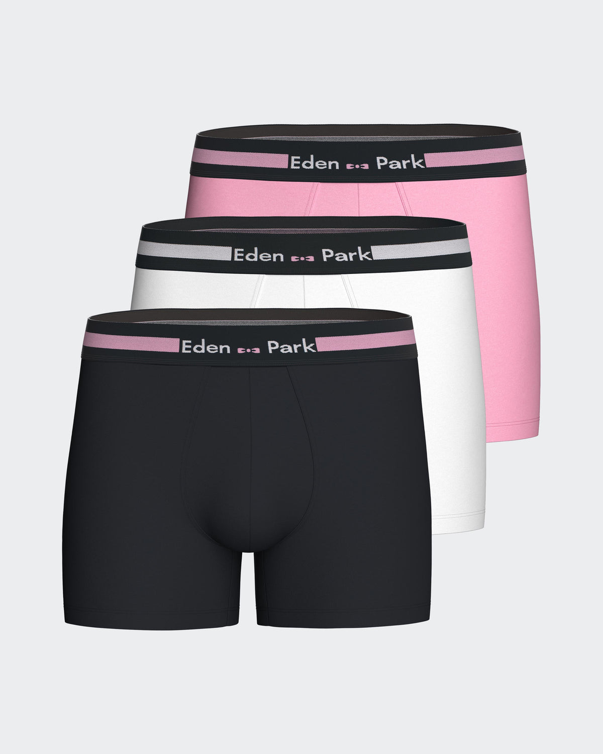 Pack of 3 plain boxers in Cotton