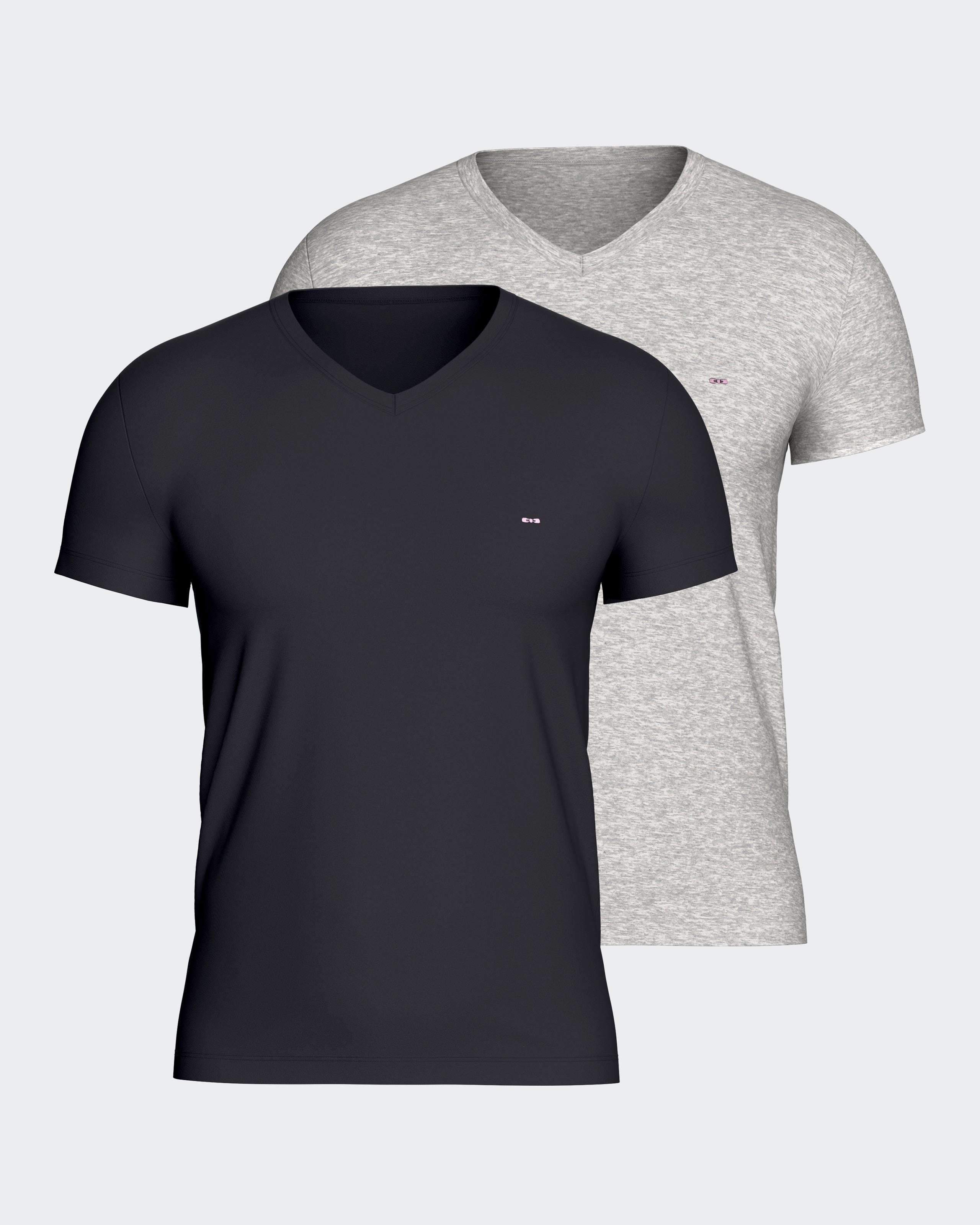 Pack 2 plain t-shirts in cotton
