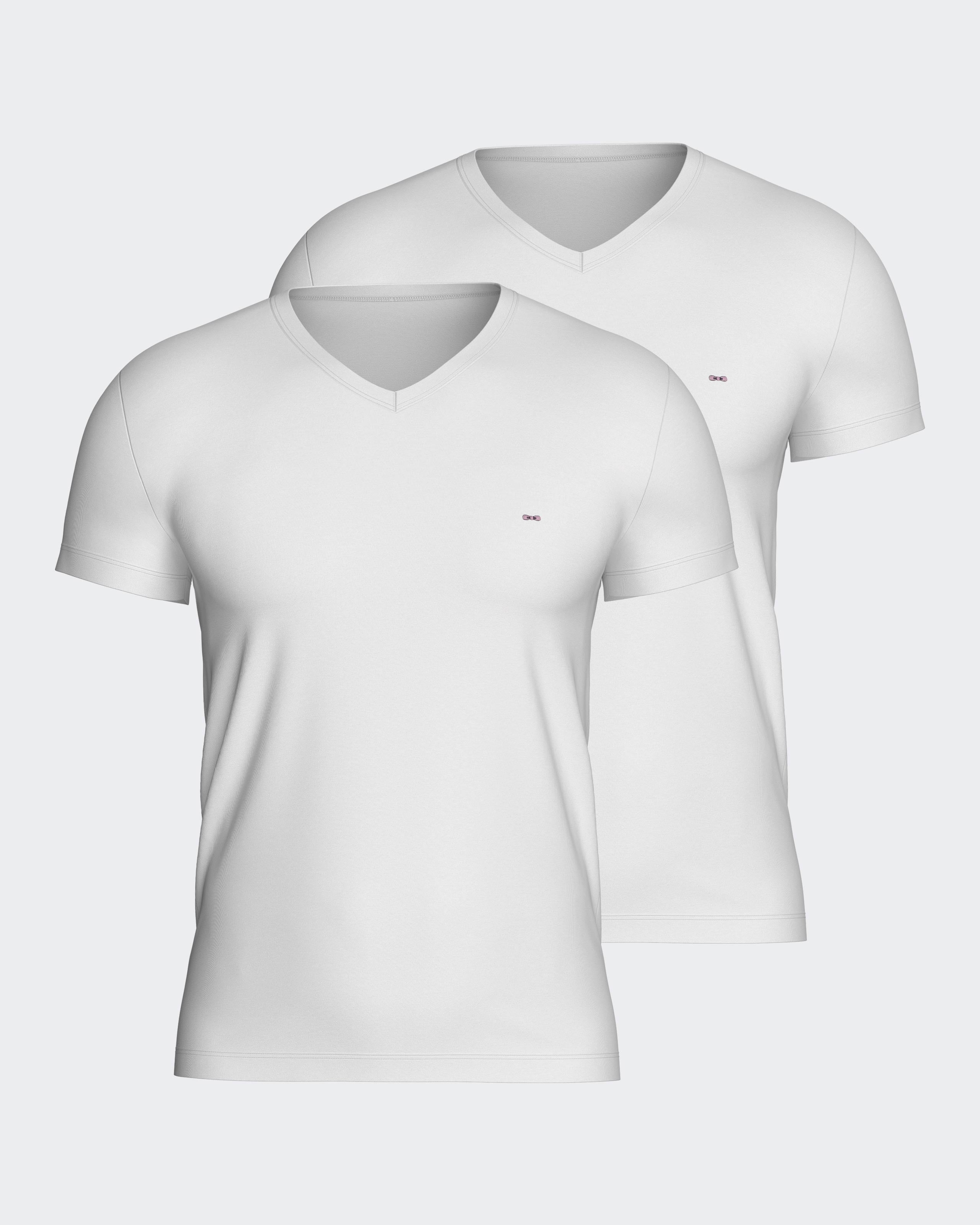 Pack 2 t-shirts lisas em Algodão