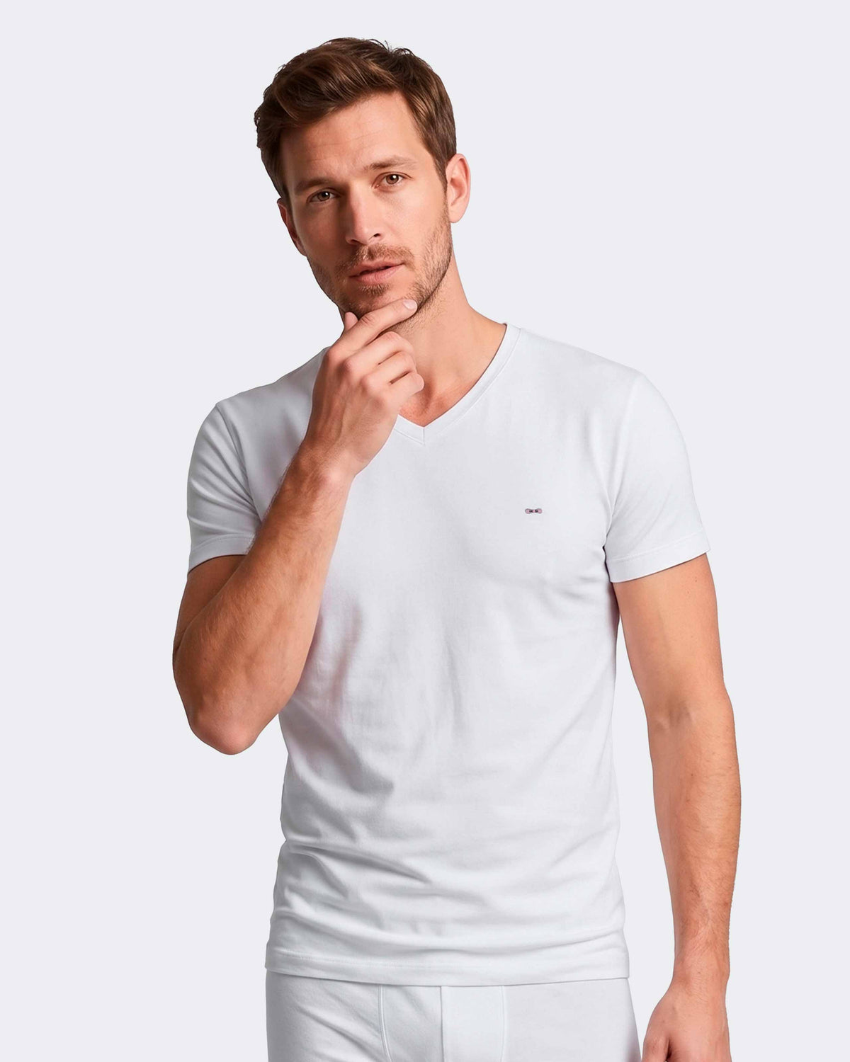 Pack of 2 plain t-shirts in Cotton