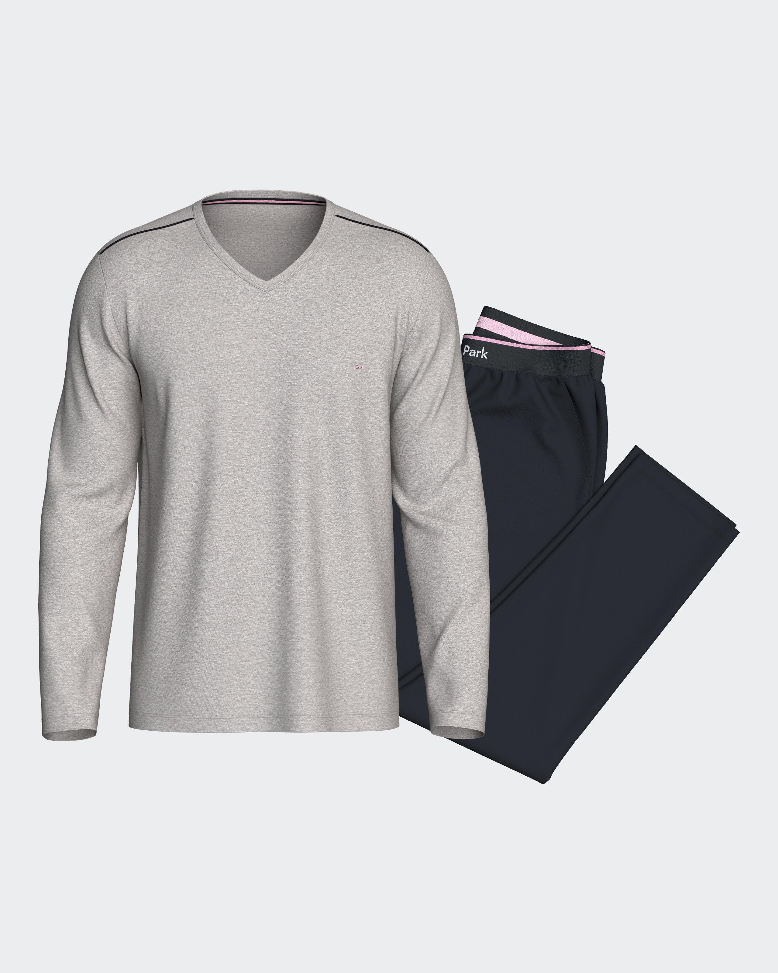 Pijama comprido em Algodão