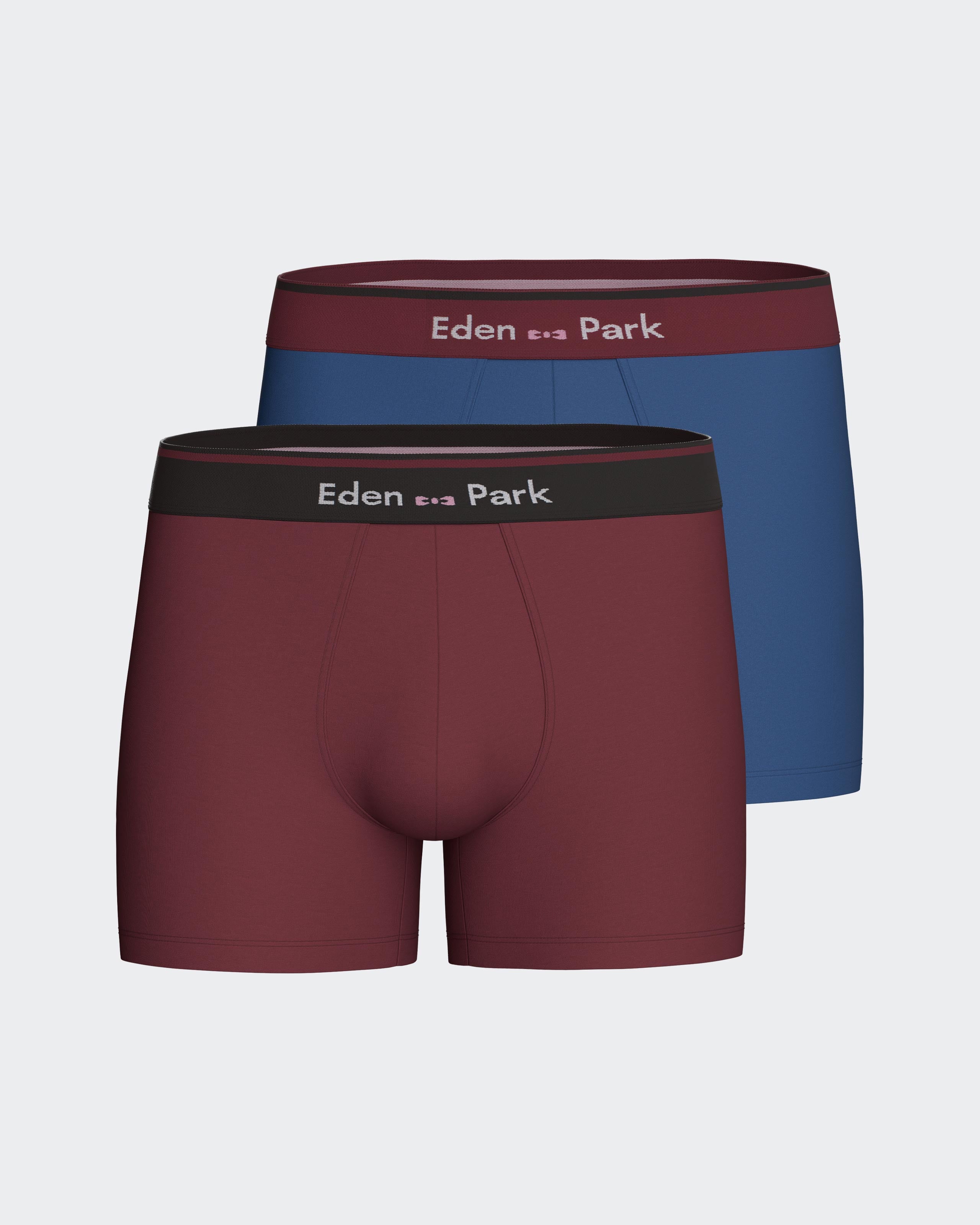 Pack 2 plain boxers in cotton