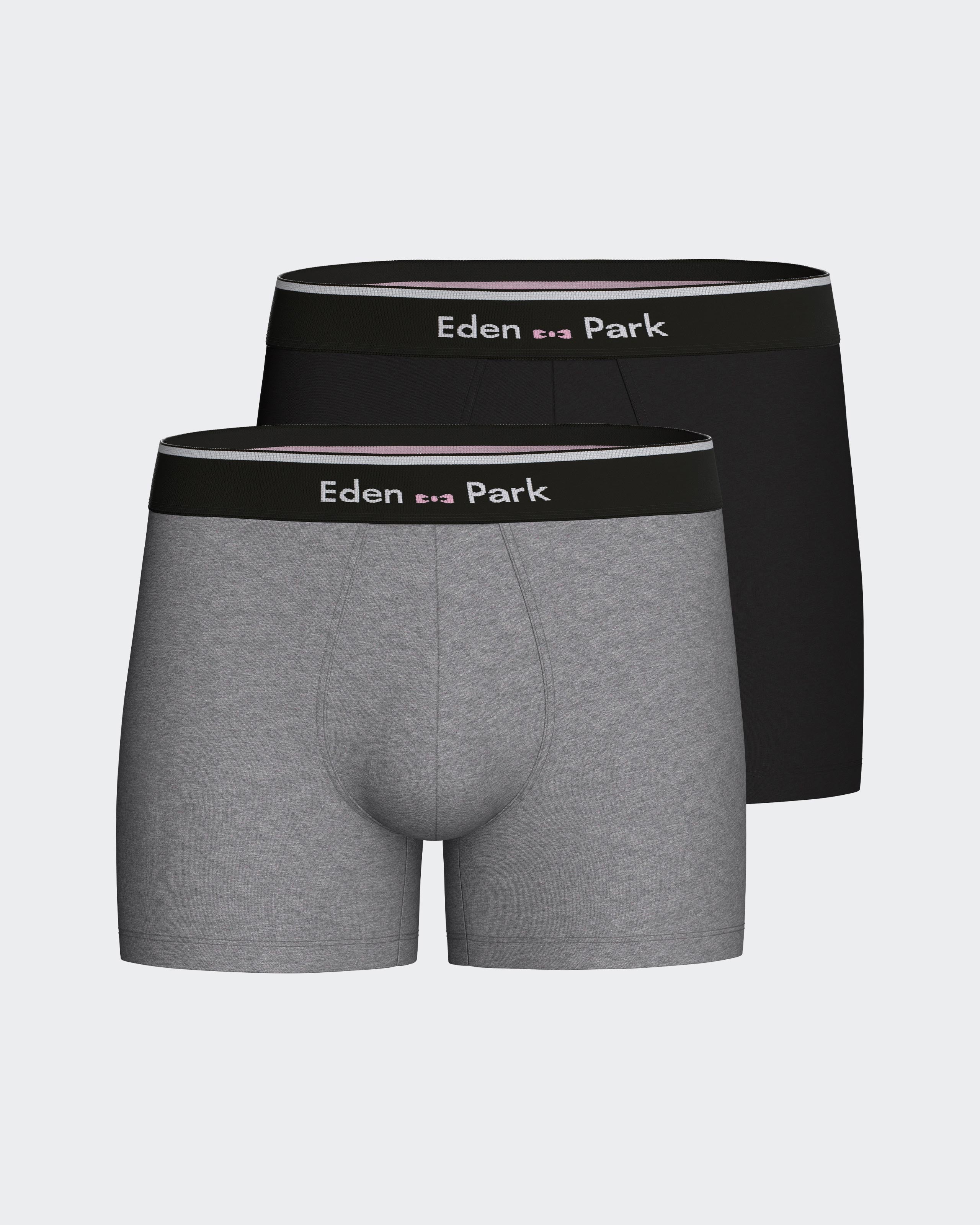 Pack 2 plain boxers in cotton