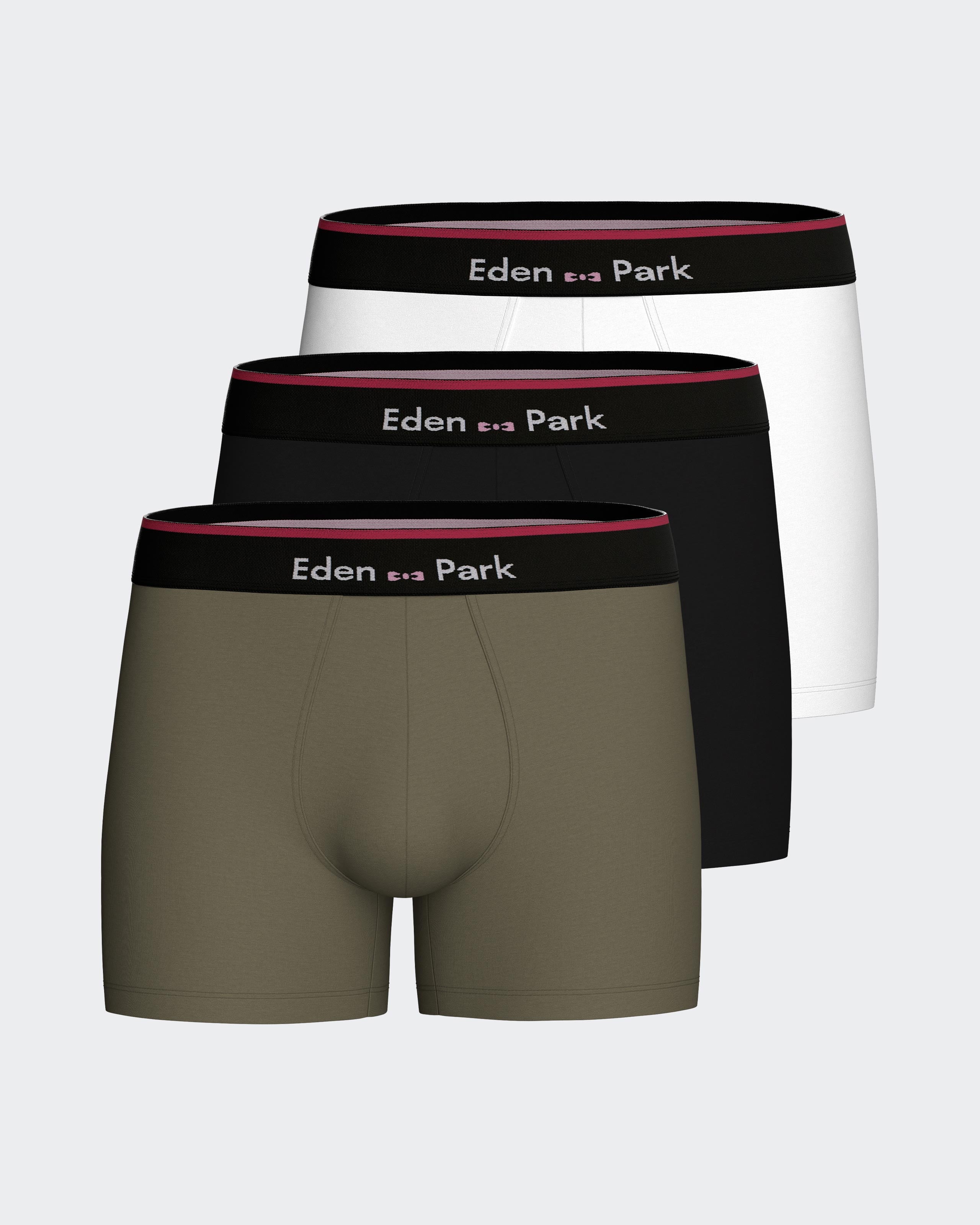 Pack of 3 plain Boxers Eden Park