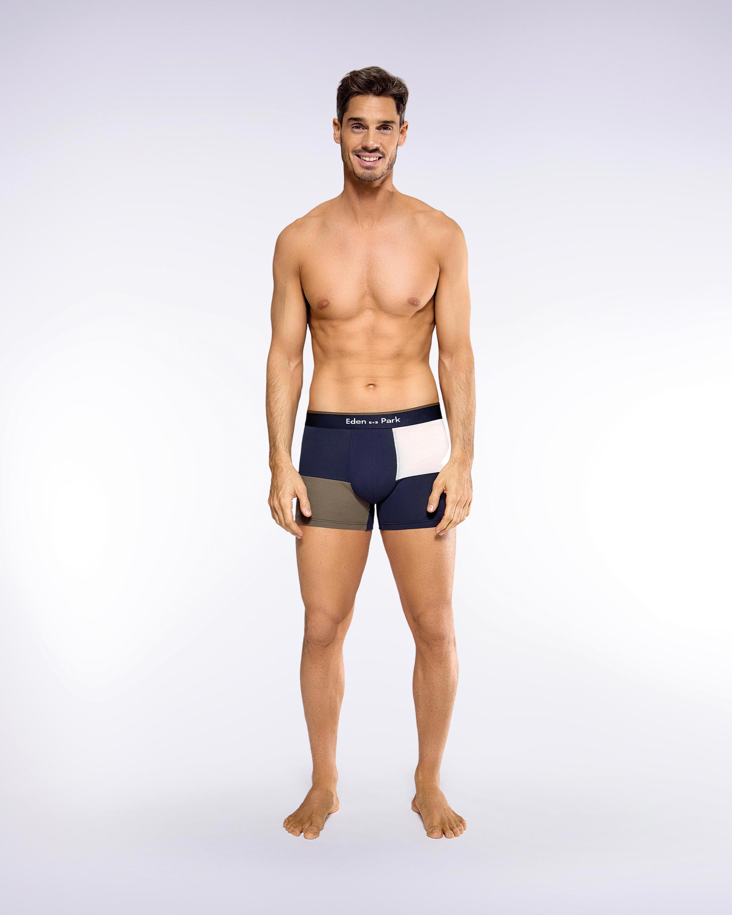 Boxer colorblock en coton