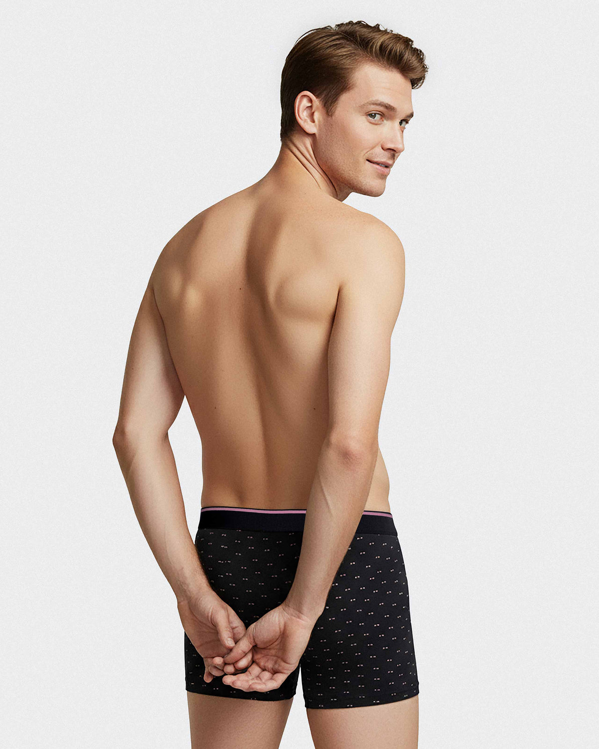 Boxer with bows print in Cotton