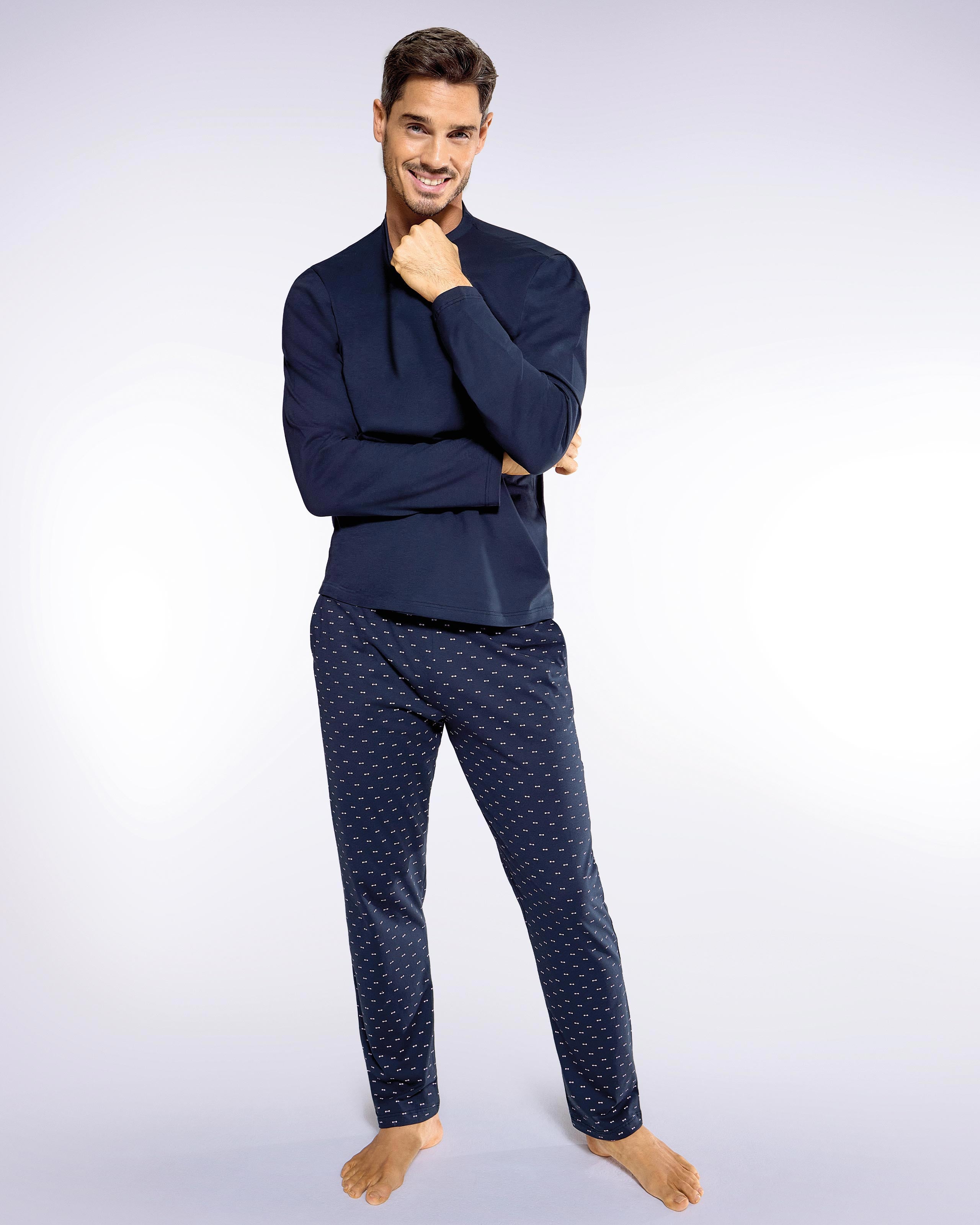 Pyjama à imprimé noeuds en coton