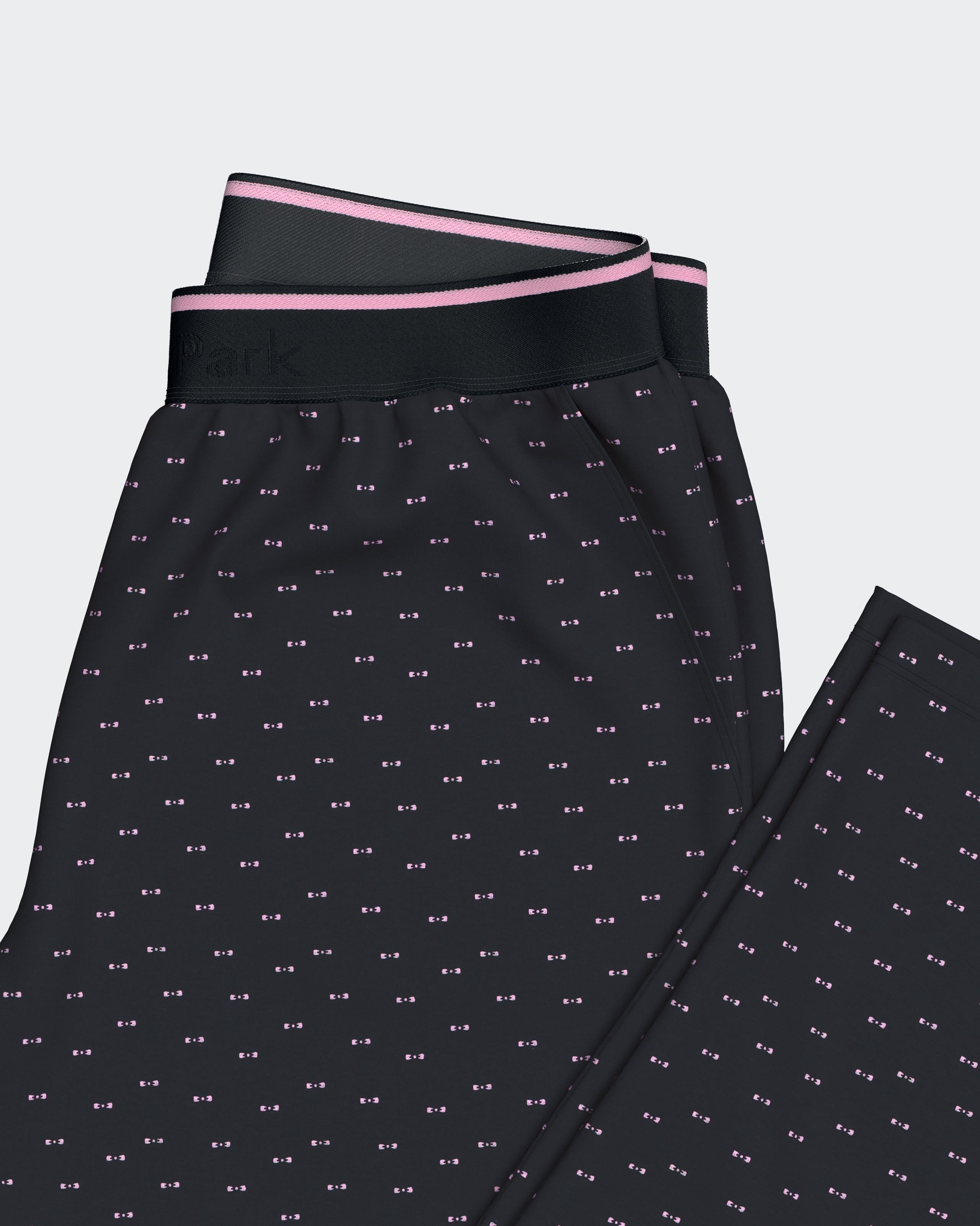 Printed bows pyjama in cotton