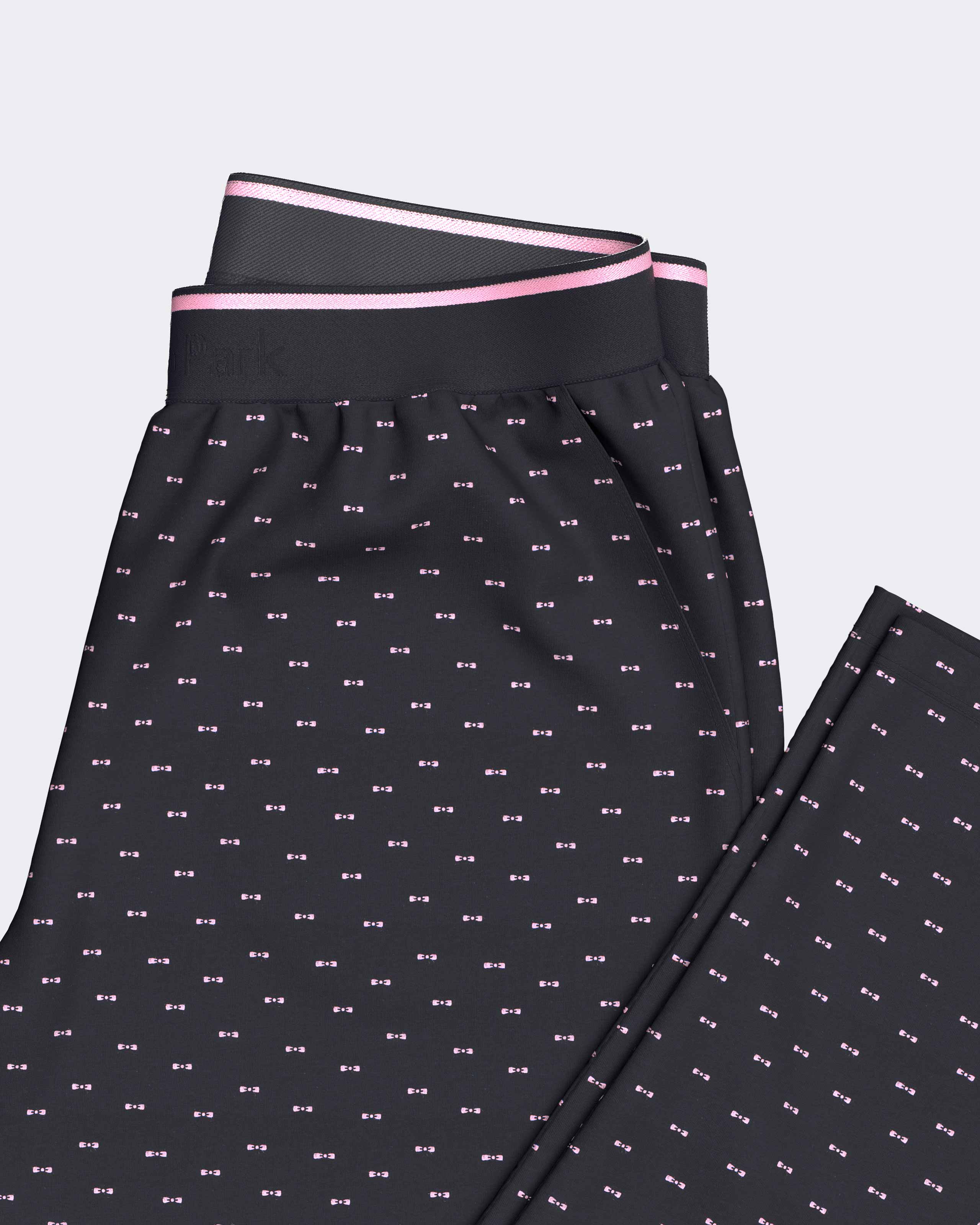 Pyjama à imprimé noeuds en coton