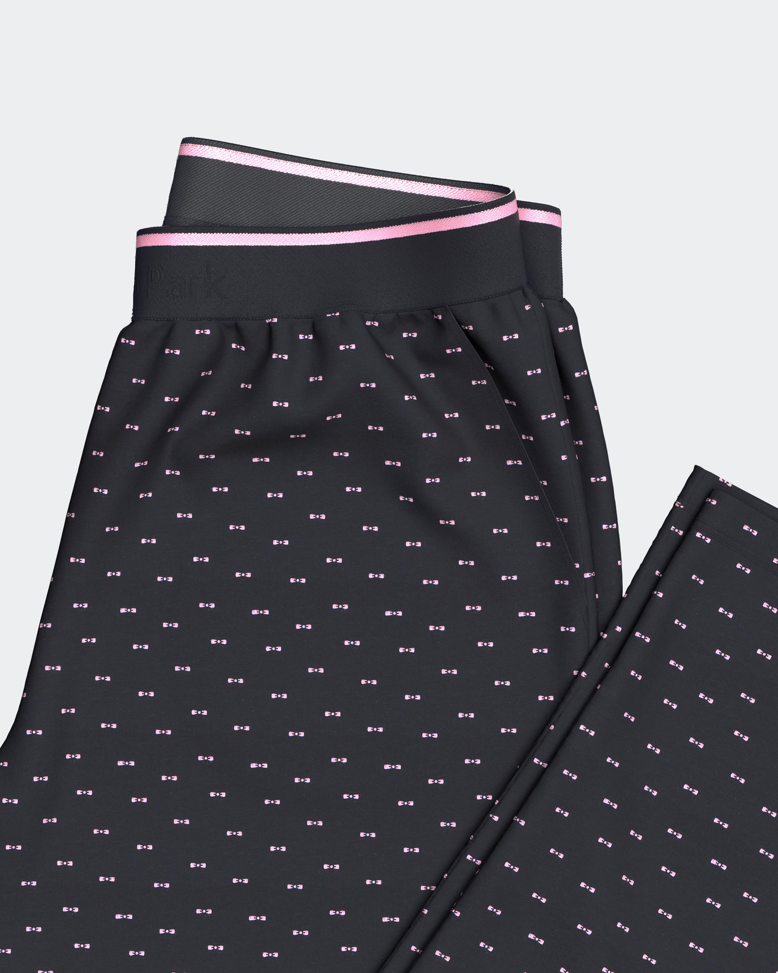 Pyjama à imprimé noeuds en coton