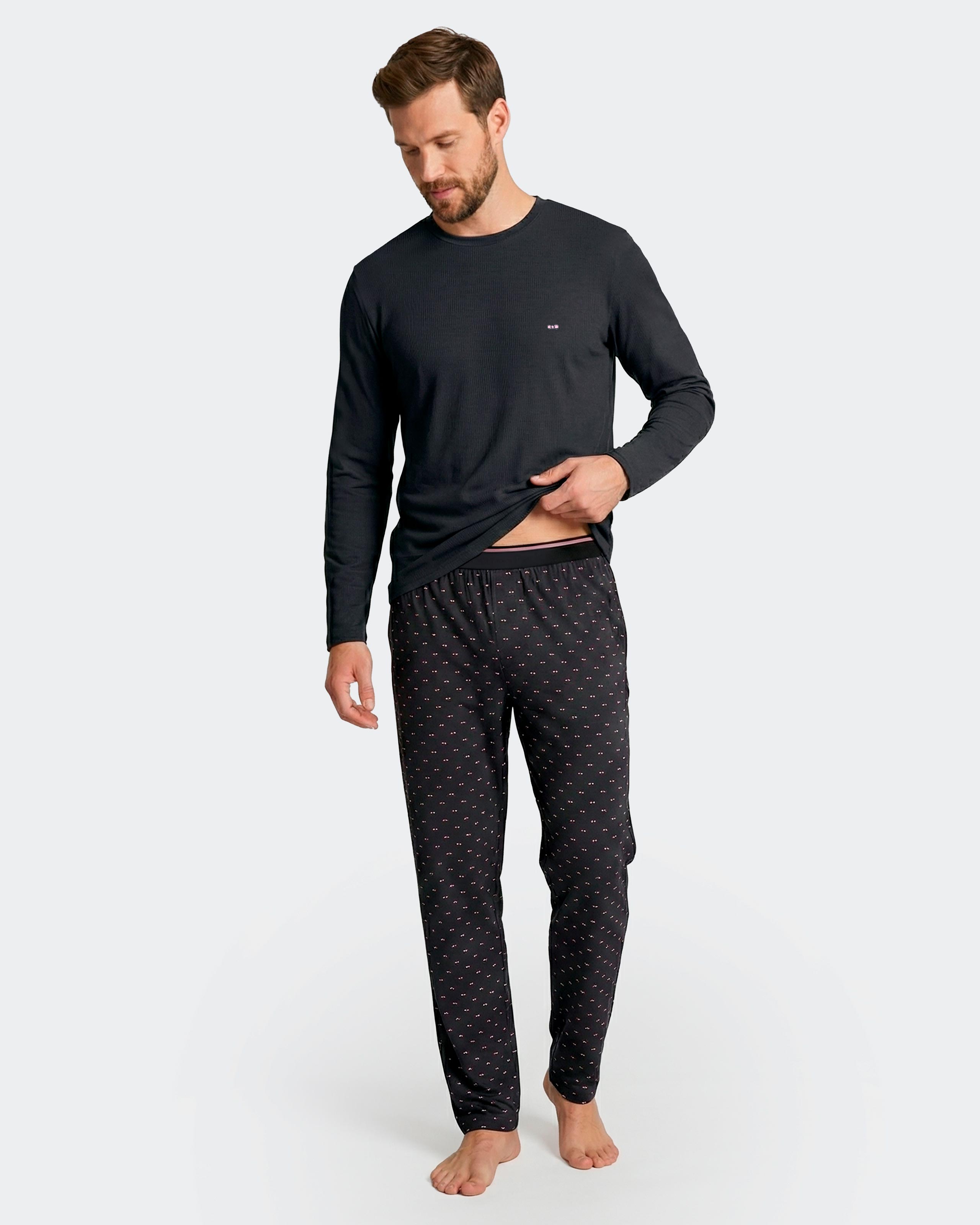 Pyjama à imprimé noeuds en coton