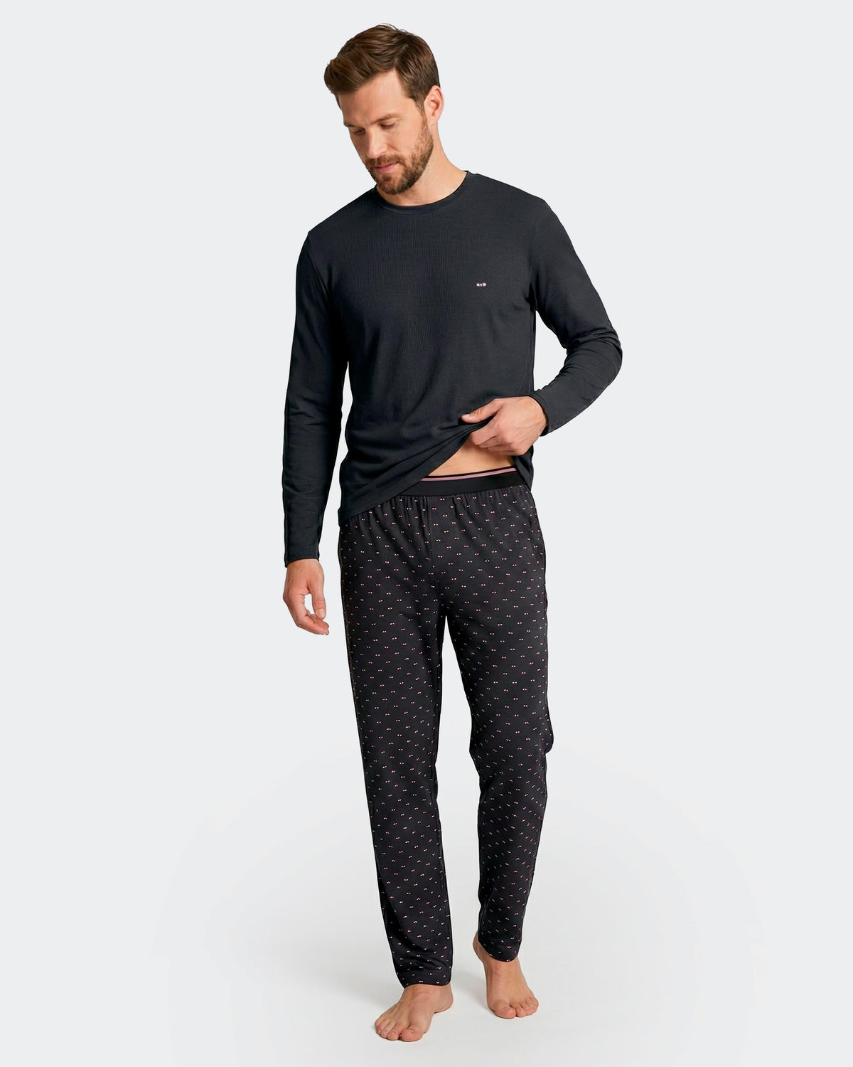 Pijama estampado laços em Algodão