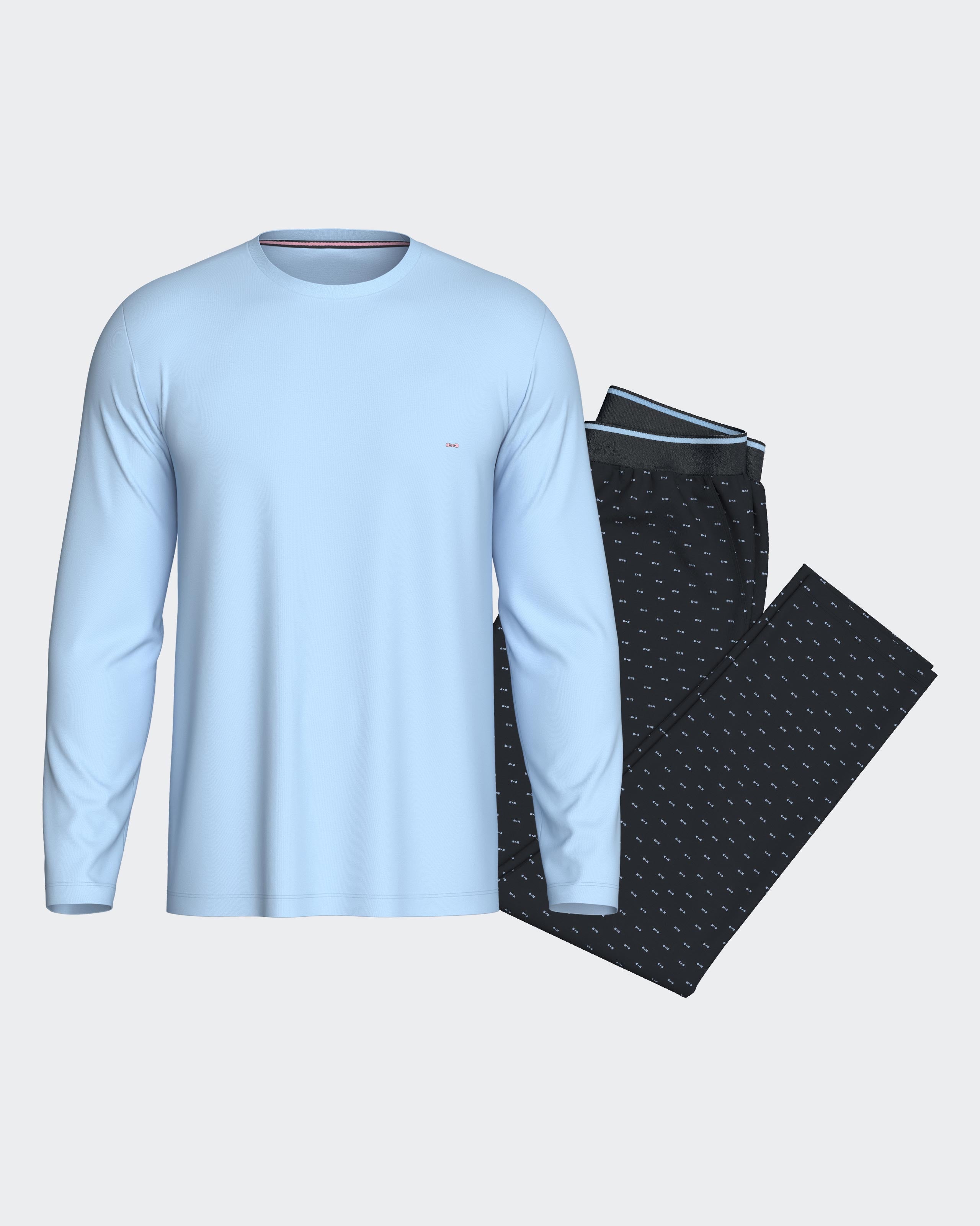 Pyjama à imprimé noeuds en coton