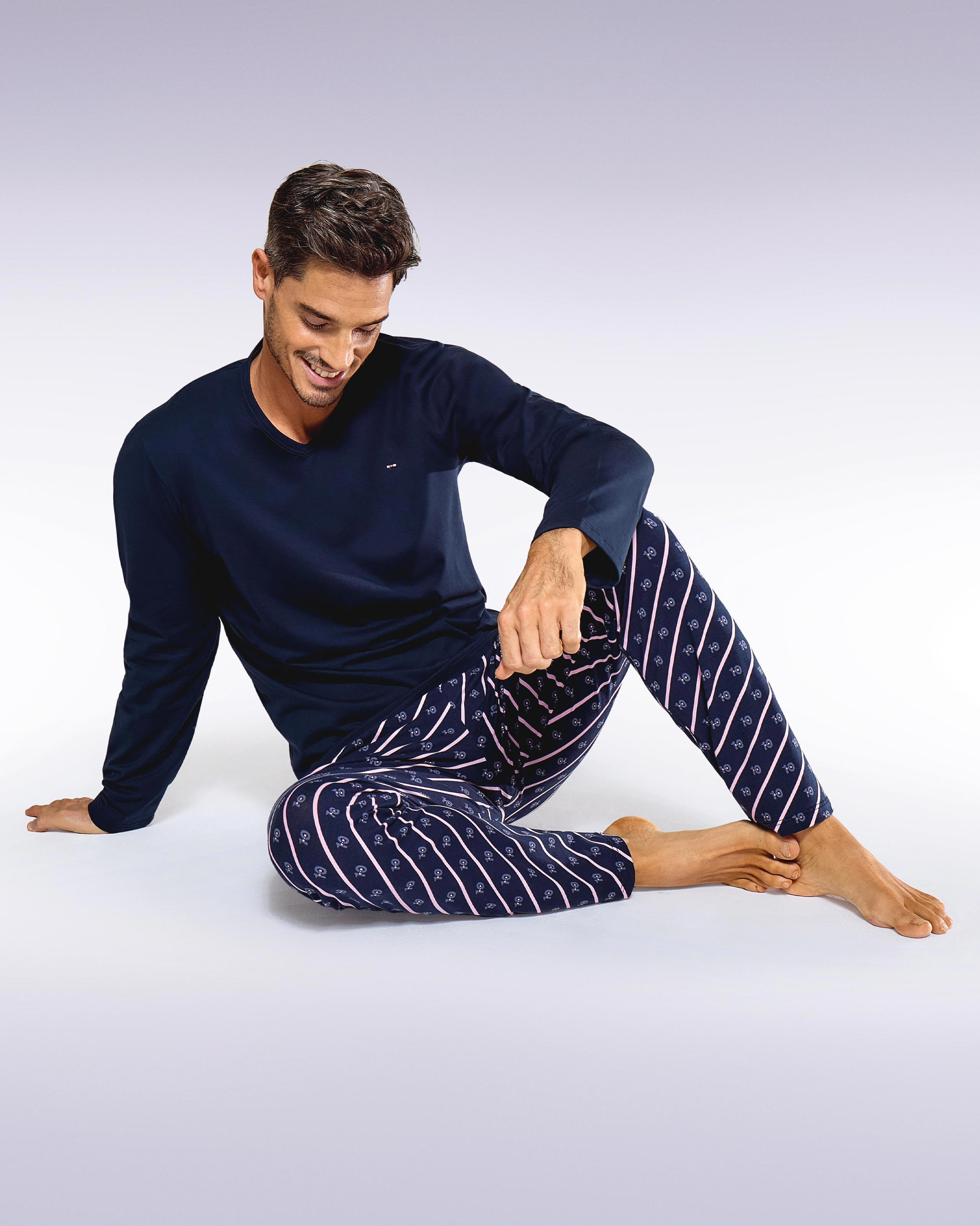 Pyjama à imprimé noeuds en coton