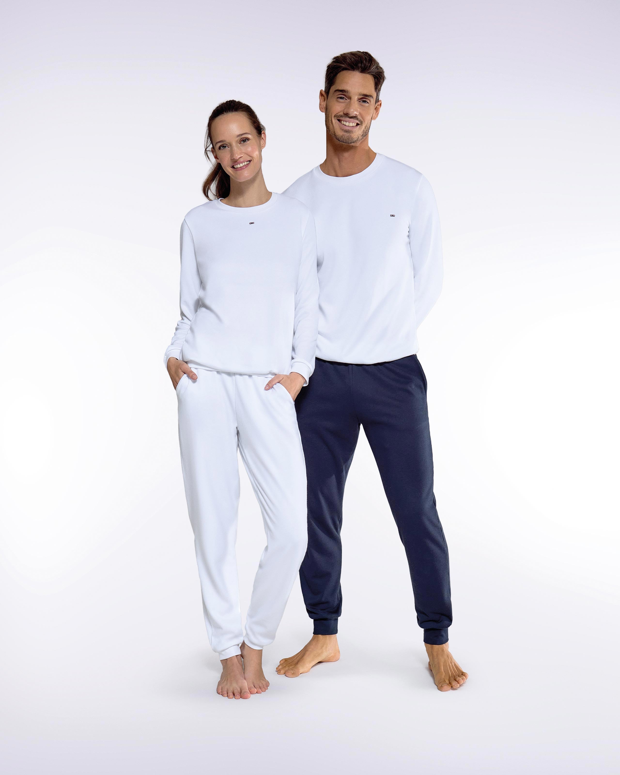 Fleece trousers in cotton