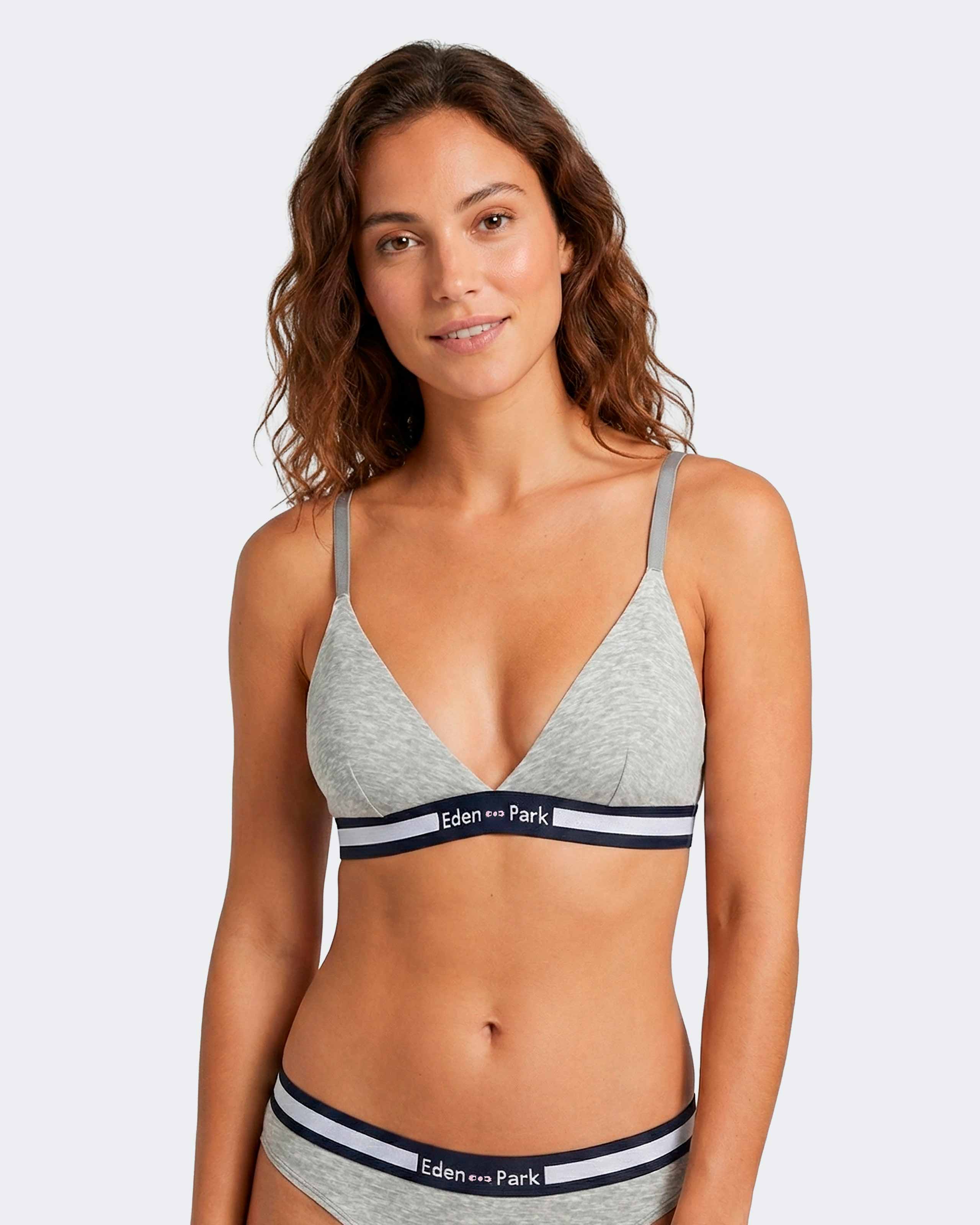 Soutien-gorge uni en Coton