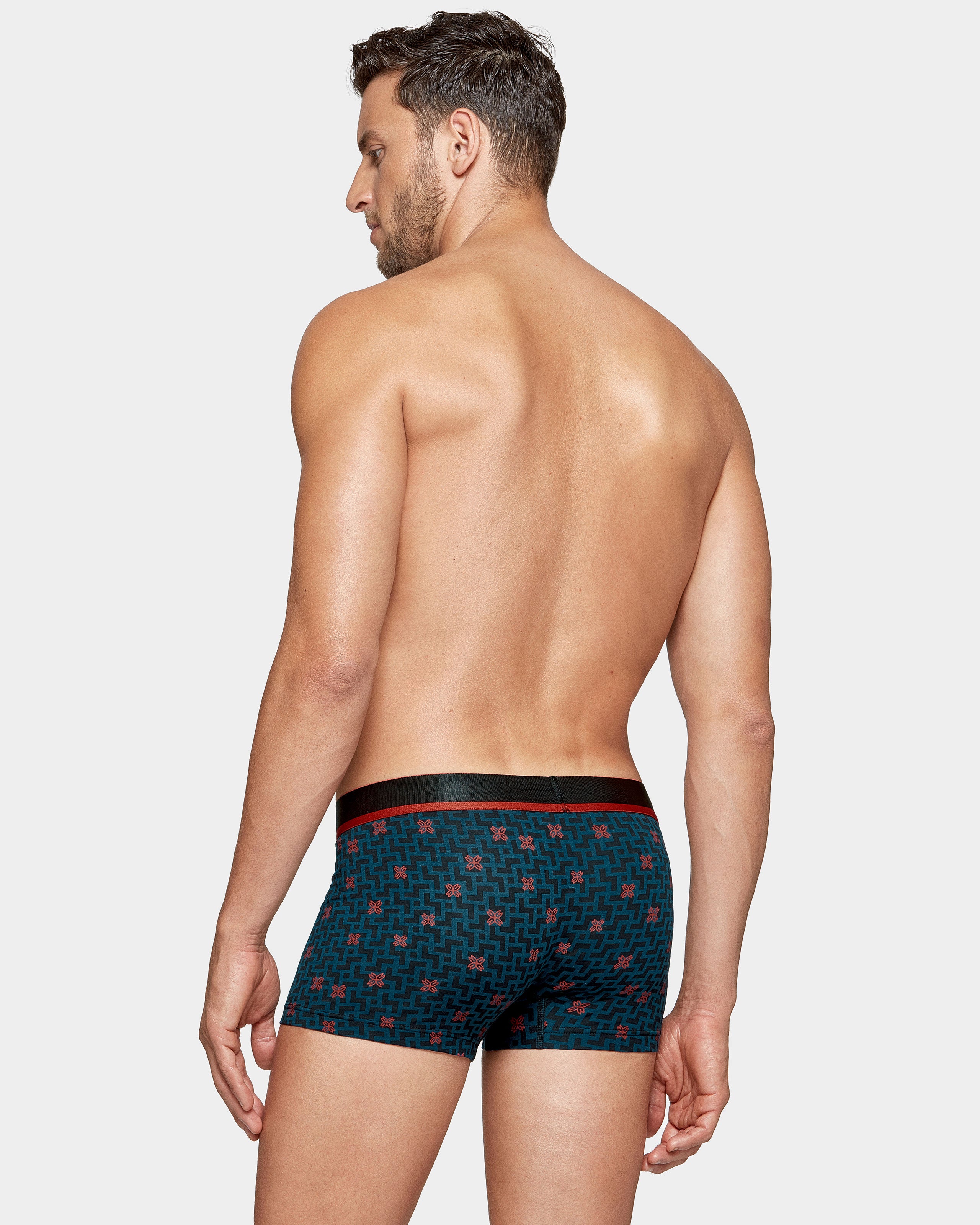 Boxer ceinture élastiquée bicolor