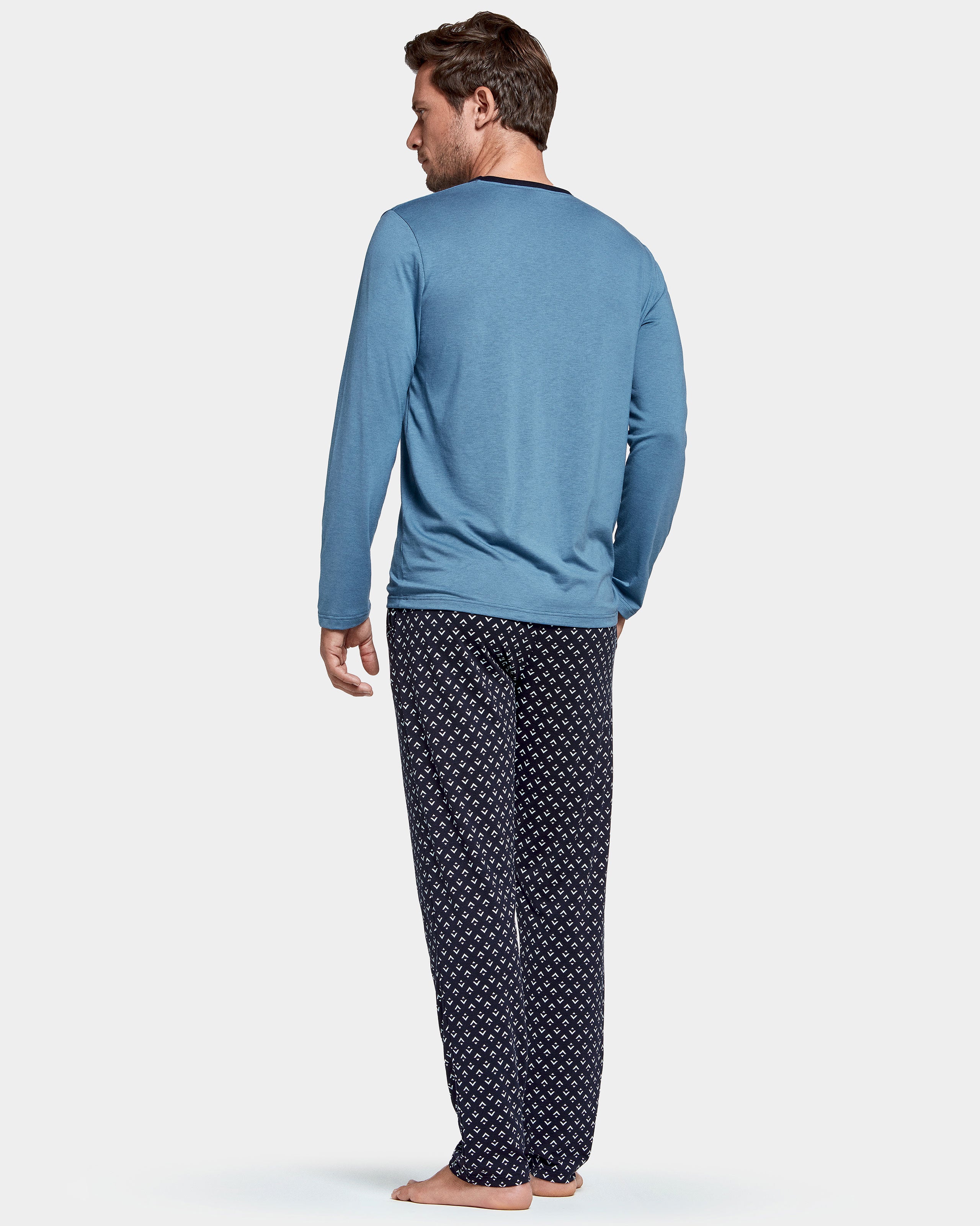 Pijama estampado longo Tiki