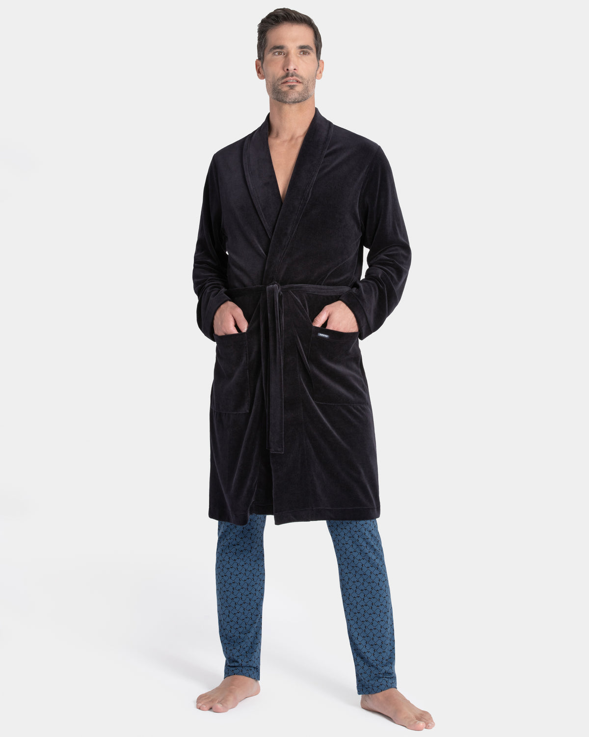 Men's velvet dressing gown