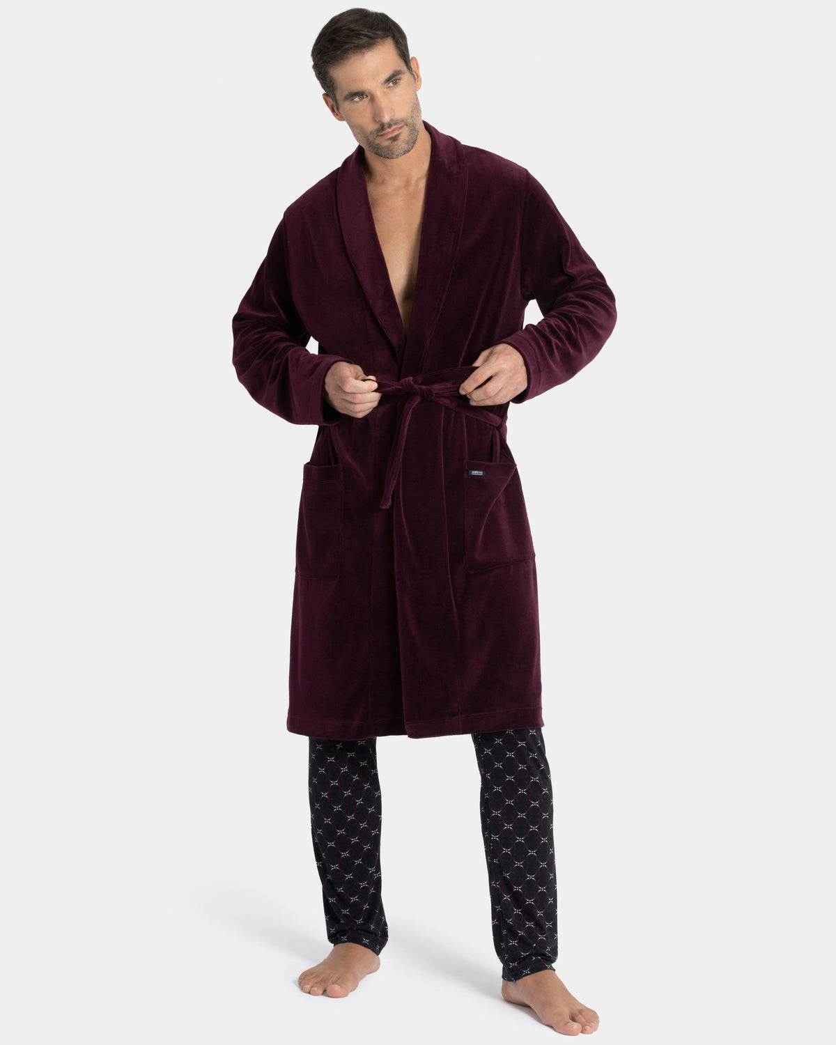 Men's velvet dressing gown