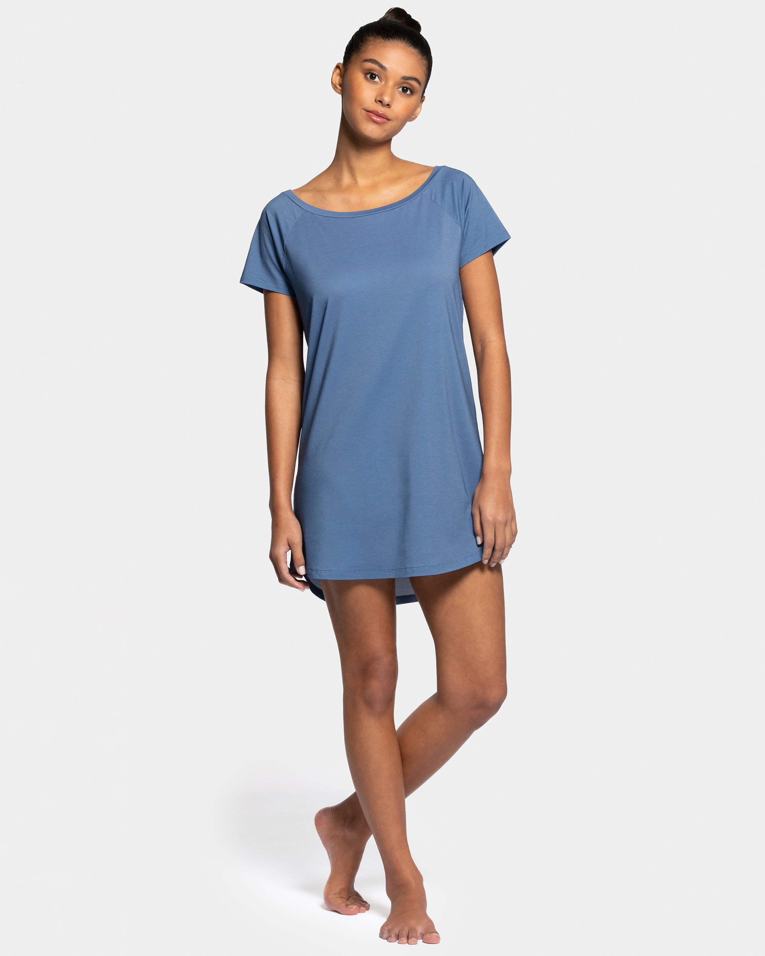 Chemise de nuit uni en Modal
