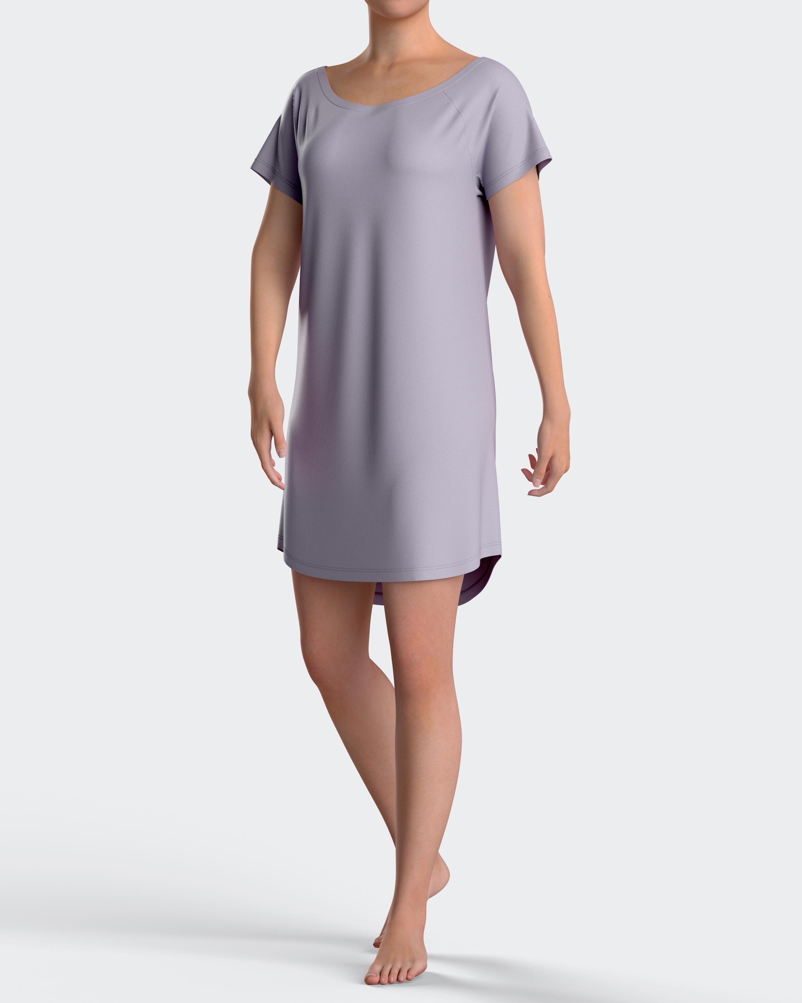 Chemise de nuit uni en Modal
