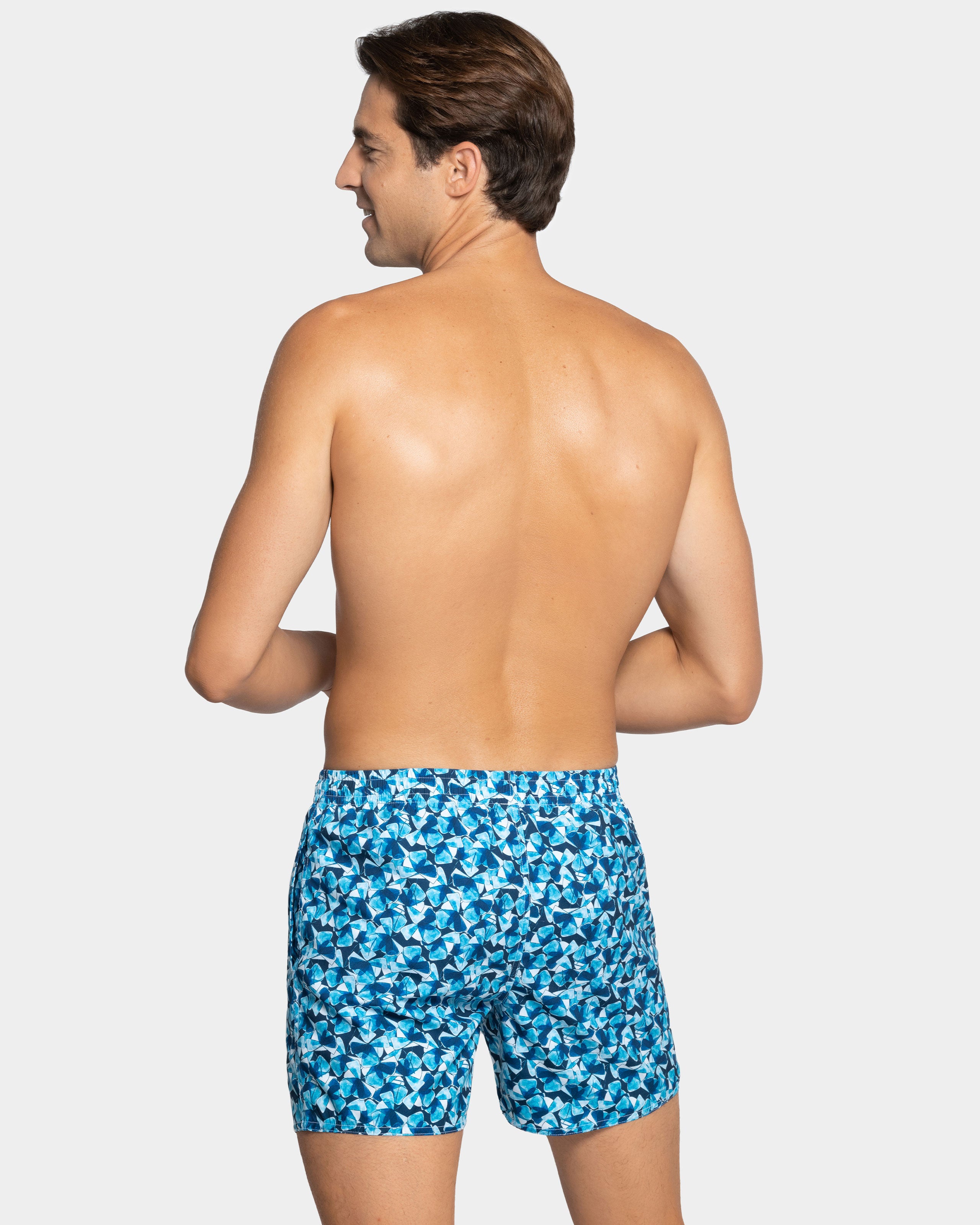 Short de bain imprimé exótique