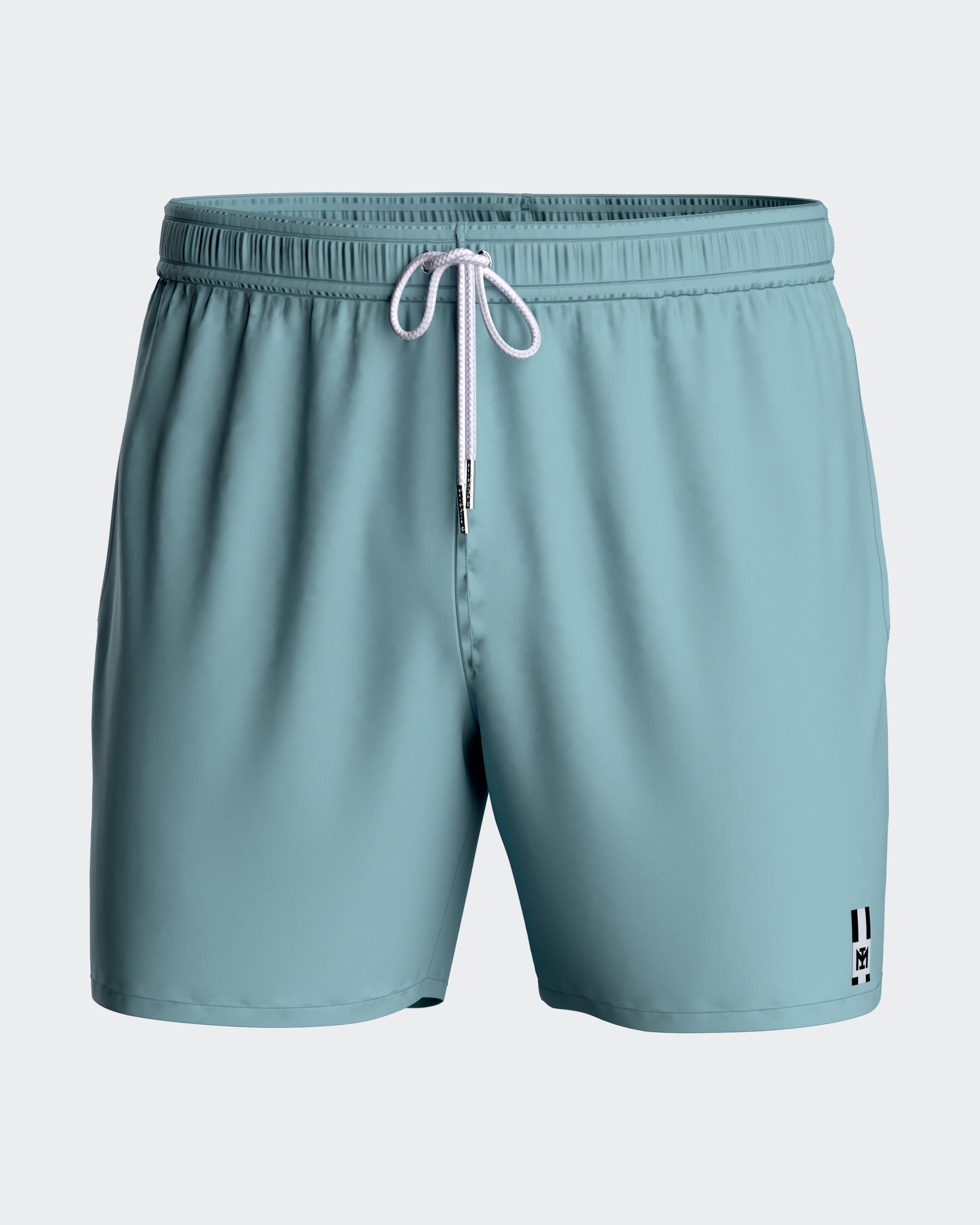 Ensfarvede badeshorts