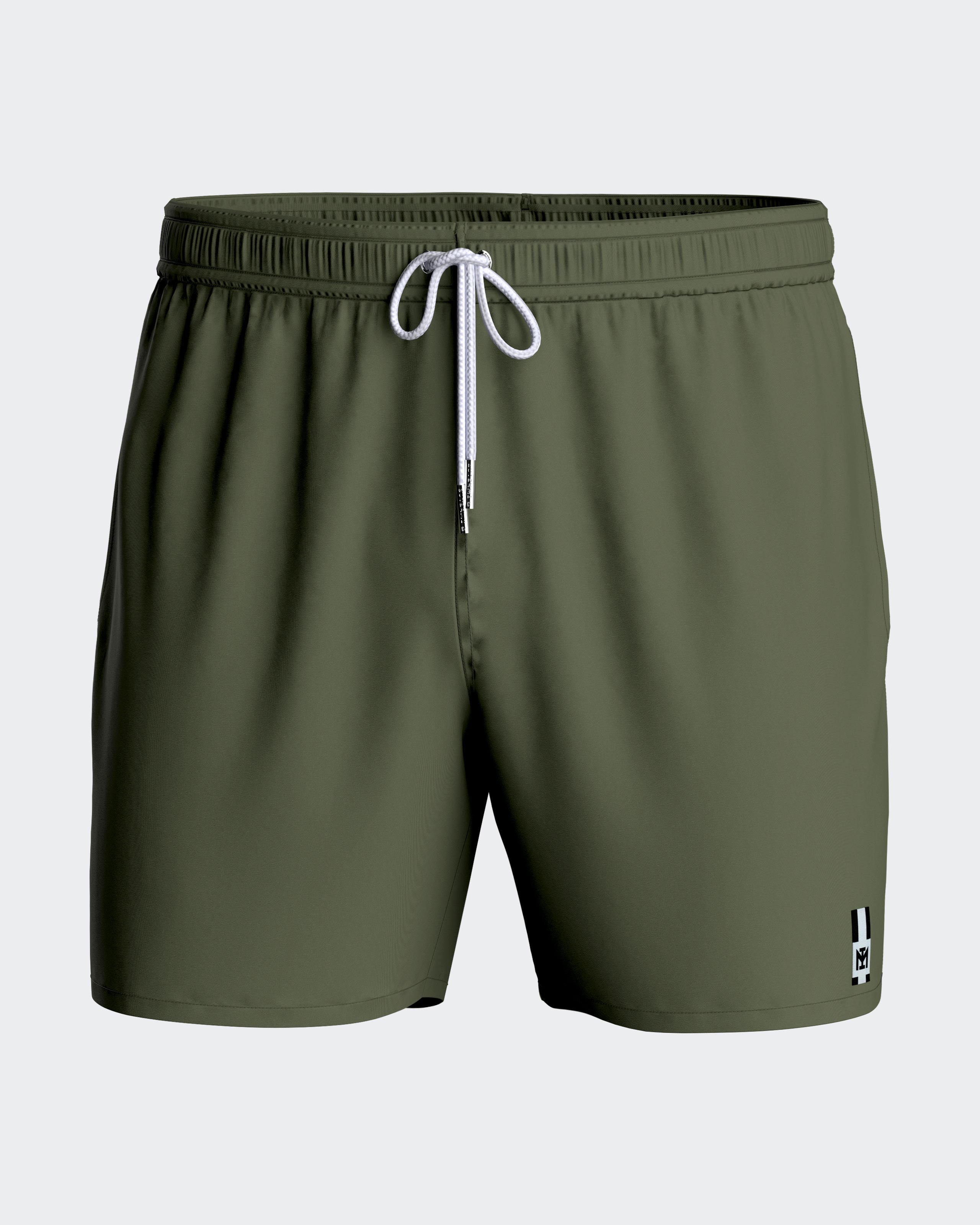 Ensfarvede badeshorts