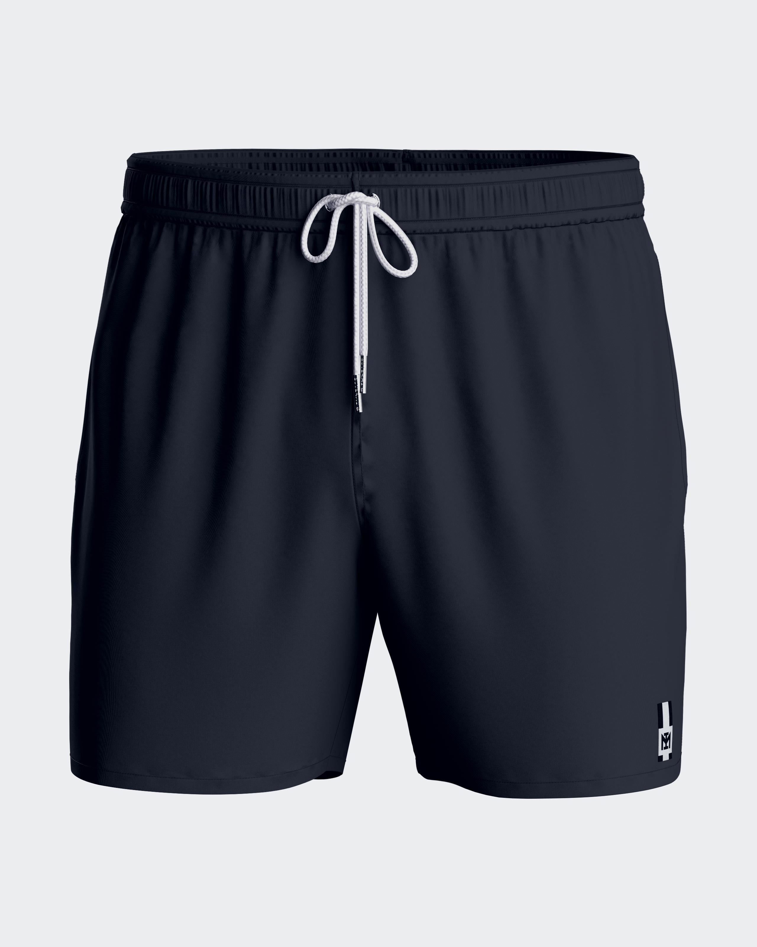 Ensfarvede badeshorts