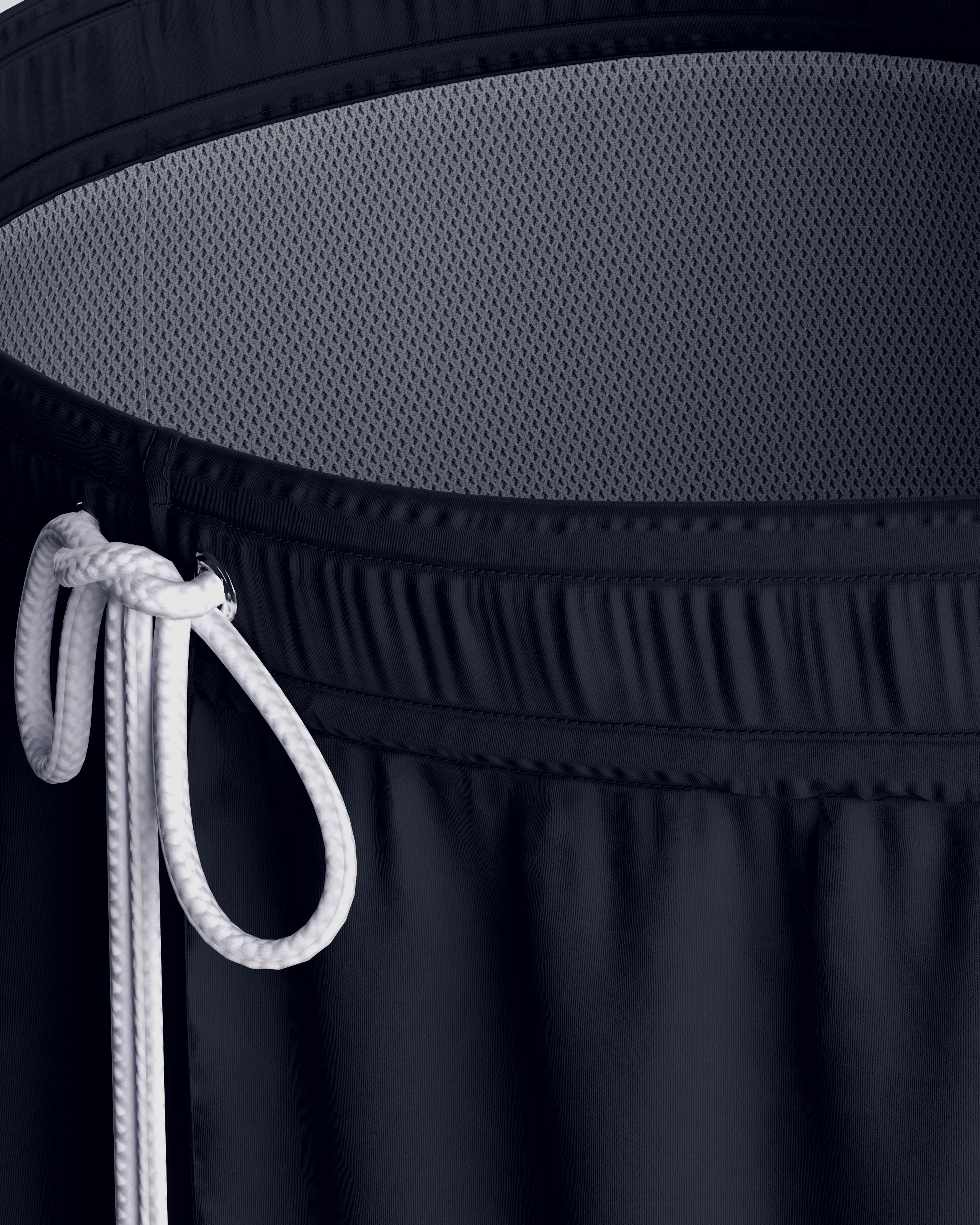Ensfarvede badeshorts