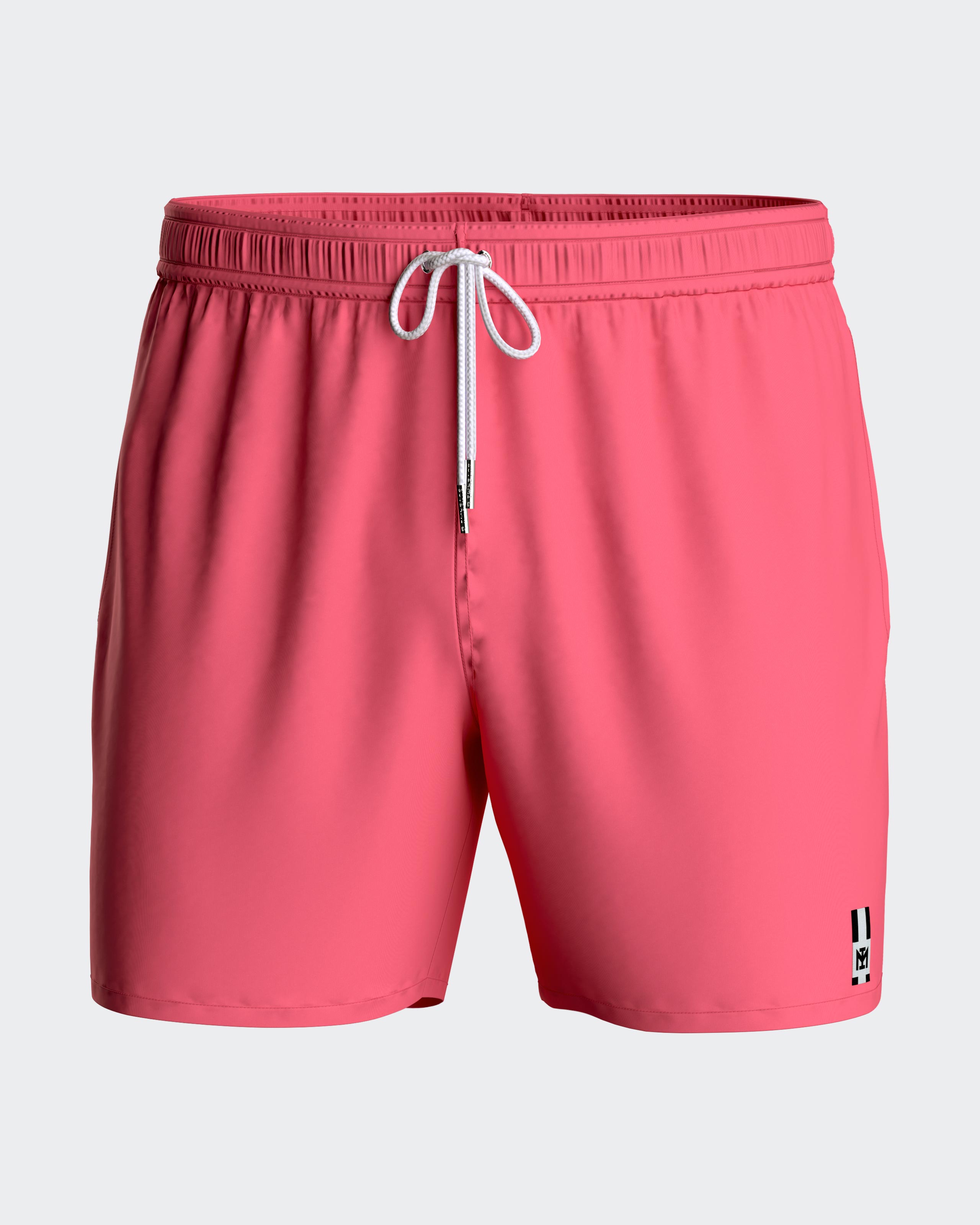 Ensfarvede badeshorts