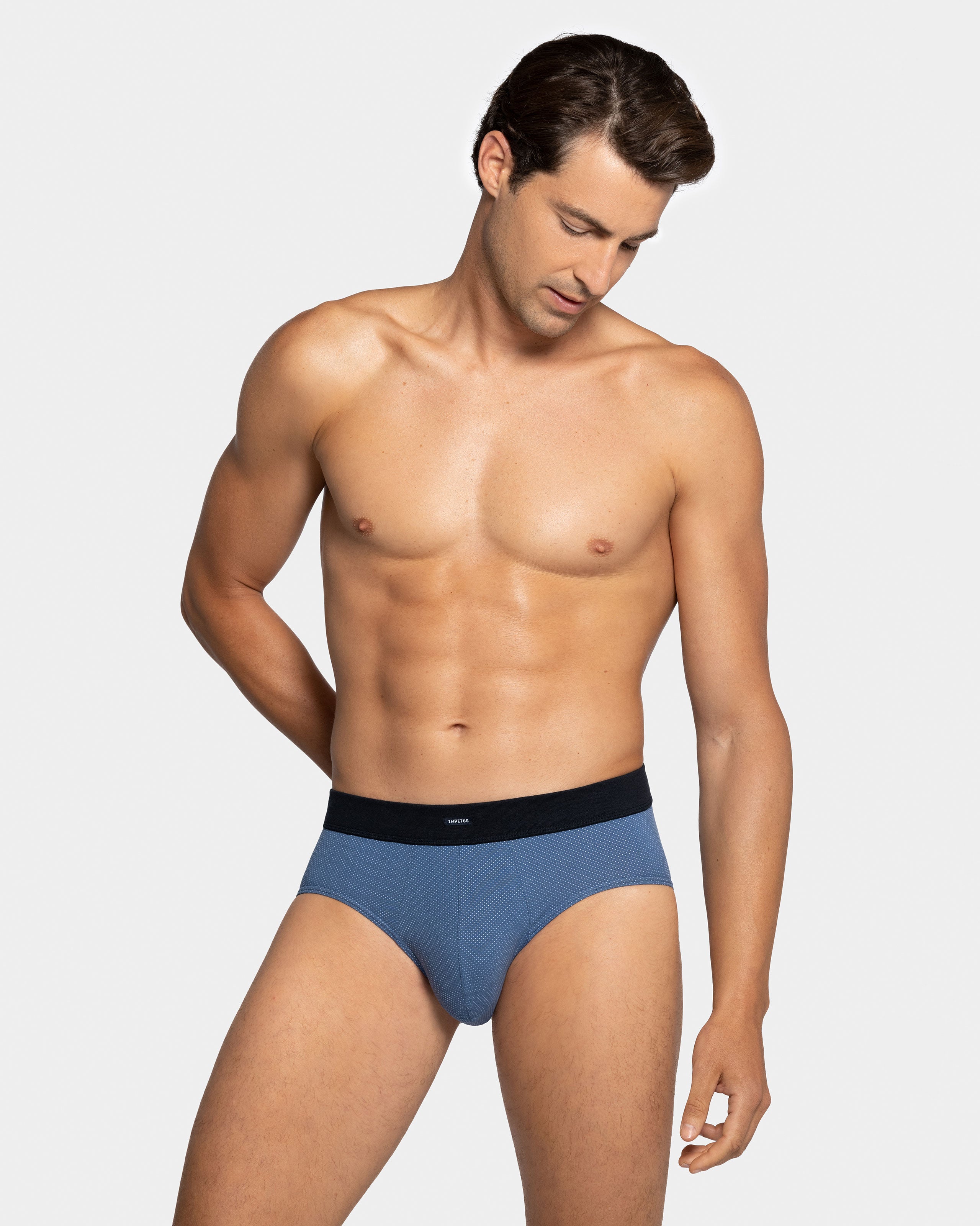 Pack 2 Man's slips in cotton