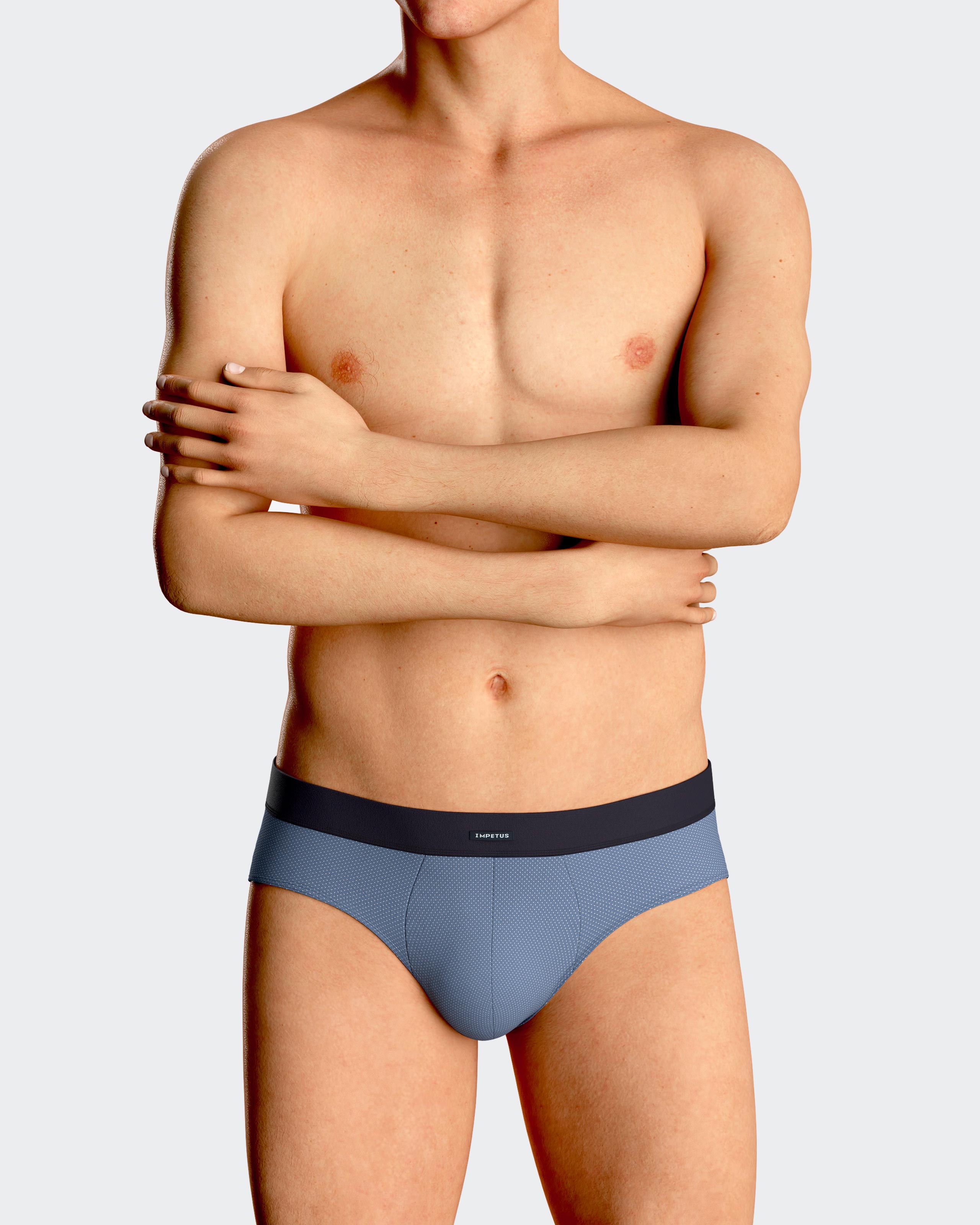 Pack 2 Man's slips in cotton