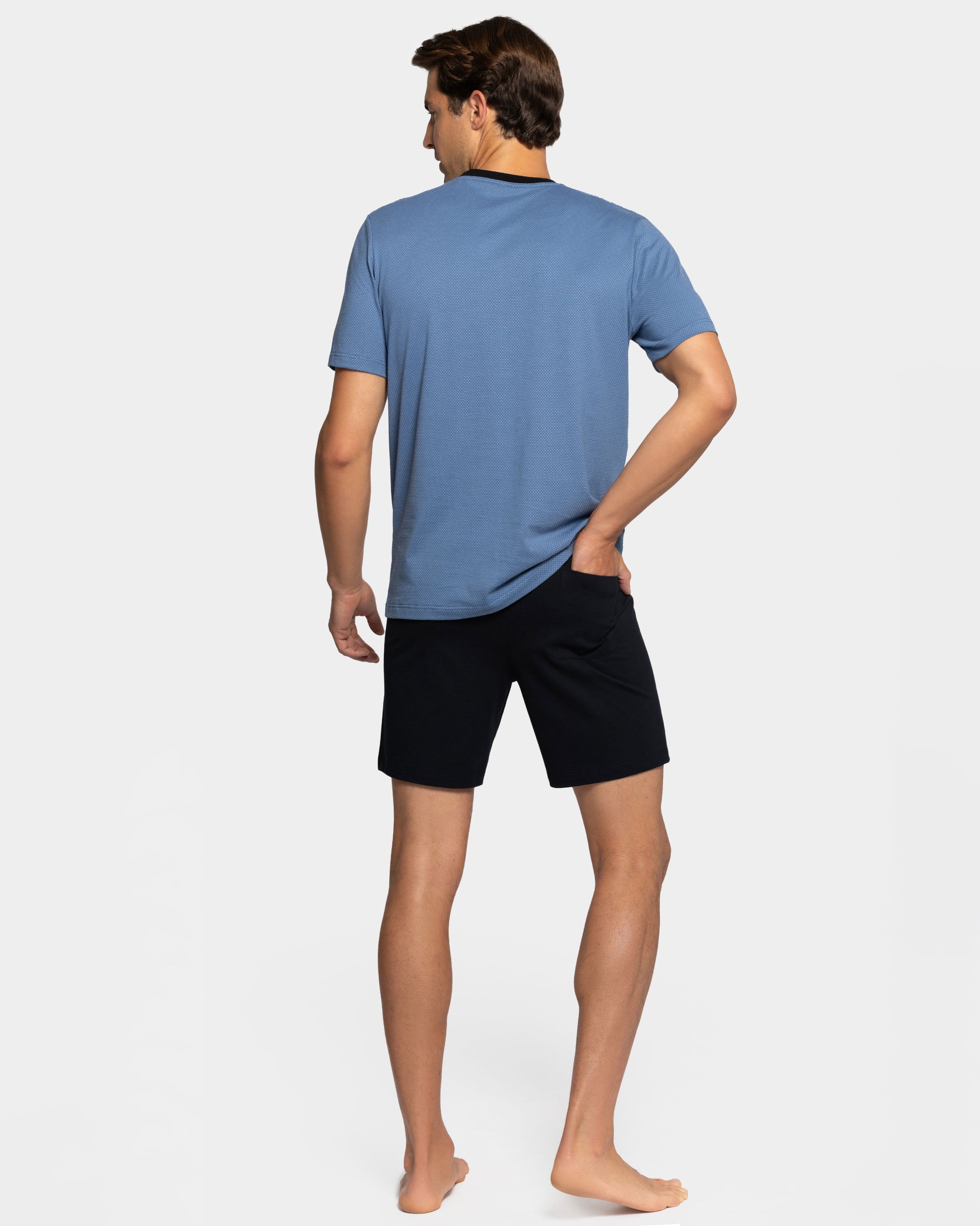 Pijama de hombre corto en Algodón